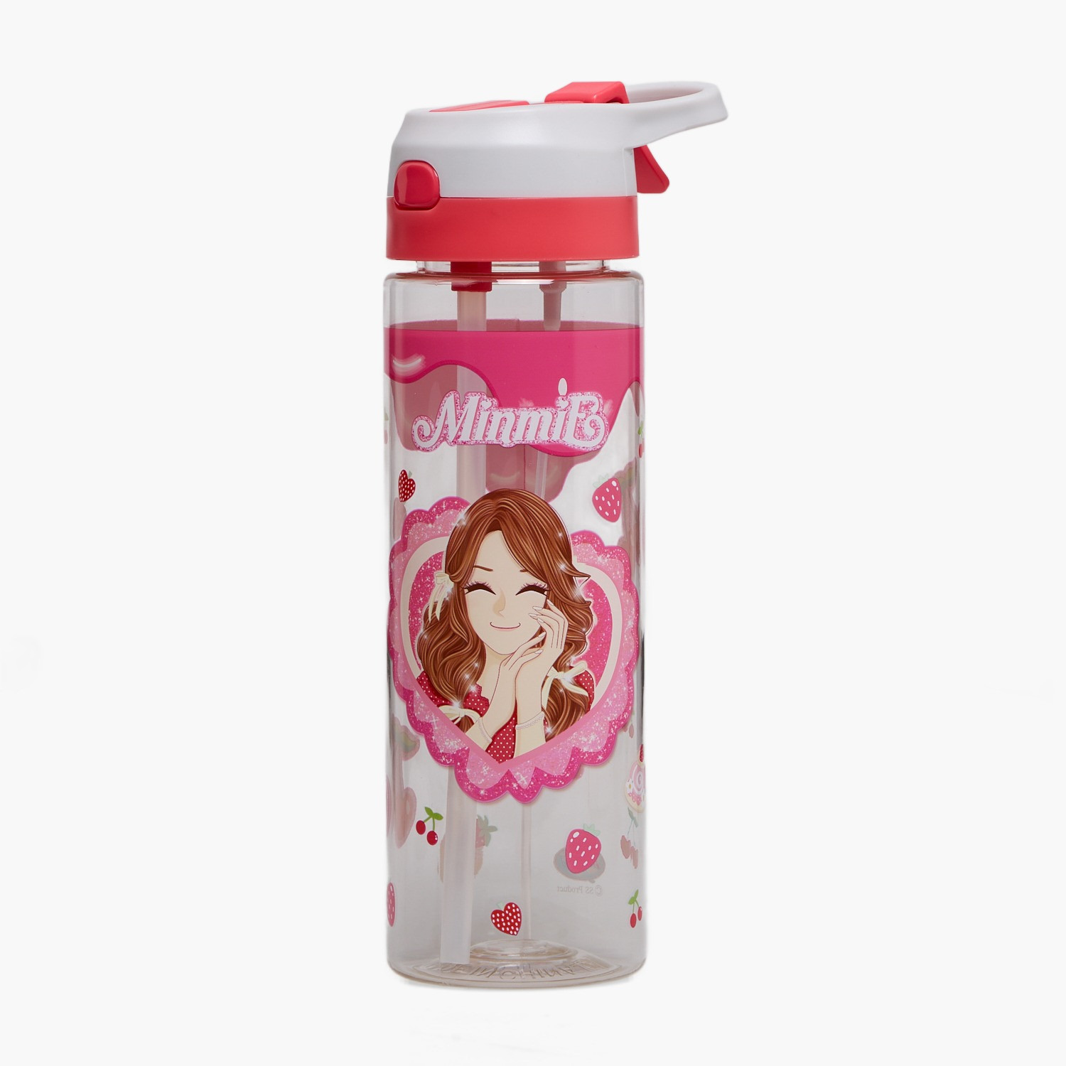 Minmie Printed Silicon Water Bottle with Spout and Loop Handle - 700 ml-school-waterbottles-image-1