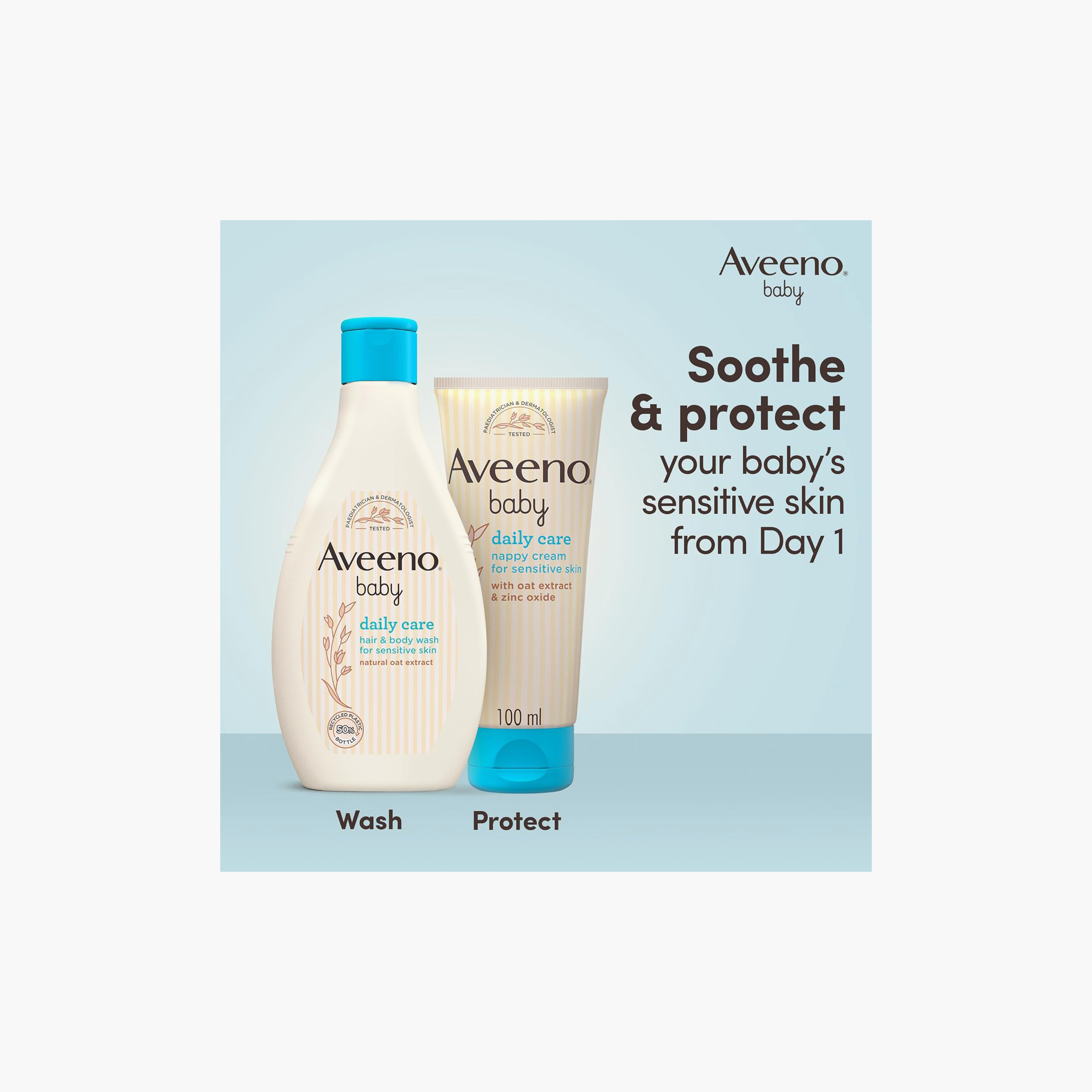 كريم الحفاض للعناية اليومية للأطفال "بيبي ديلي كير" - 100 مل من أفينو-baby-bathandcare-hairbodyskincare-lotionsandcreams-image-2