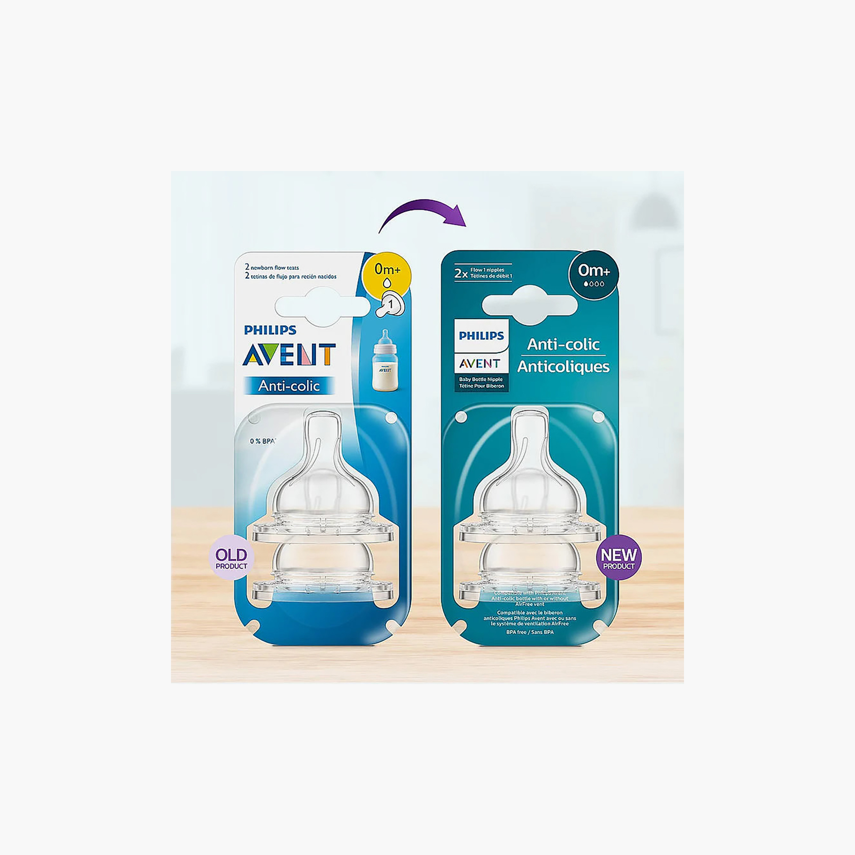Philips Avent Airflex T1 Flow Silicone Teat - Pack of 2, 0 Months+-baby-feeding-feedingbottles-bottlesandteats-image-2