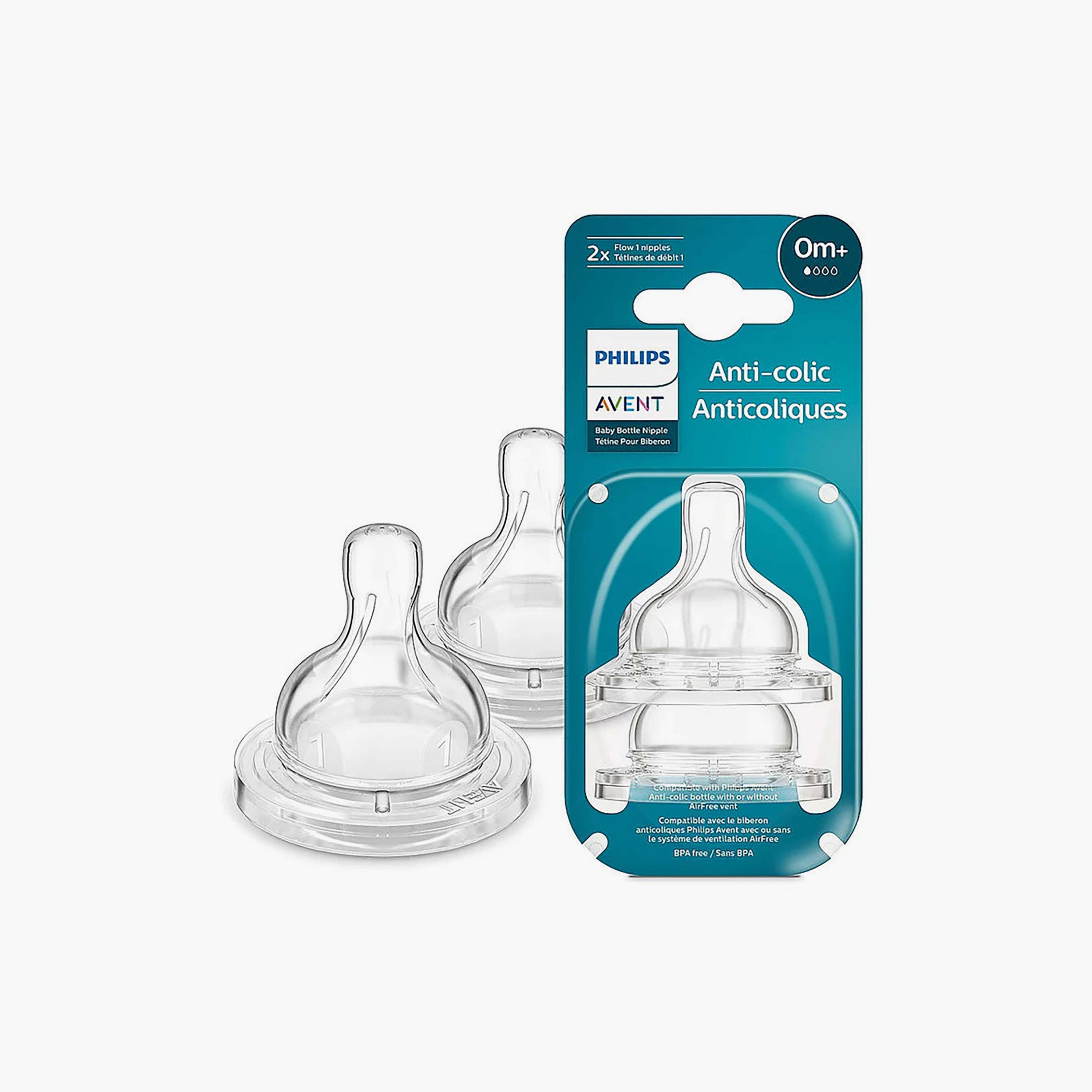 Philips Avent Airflex T1 Flow Silicone Teat - Pack of 2, 0 Months+-baby-feeding-feedingbottles-bottlesandteats-image-3