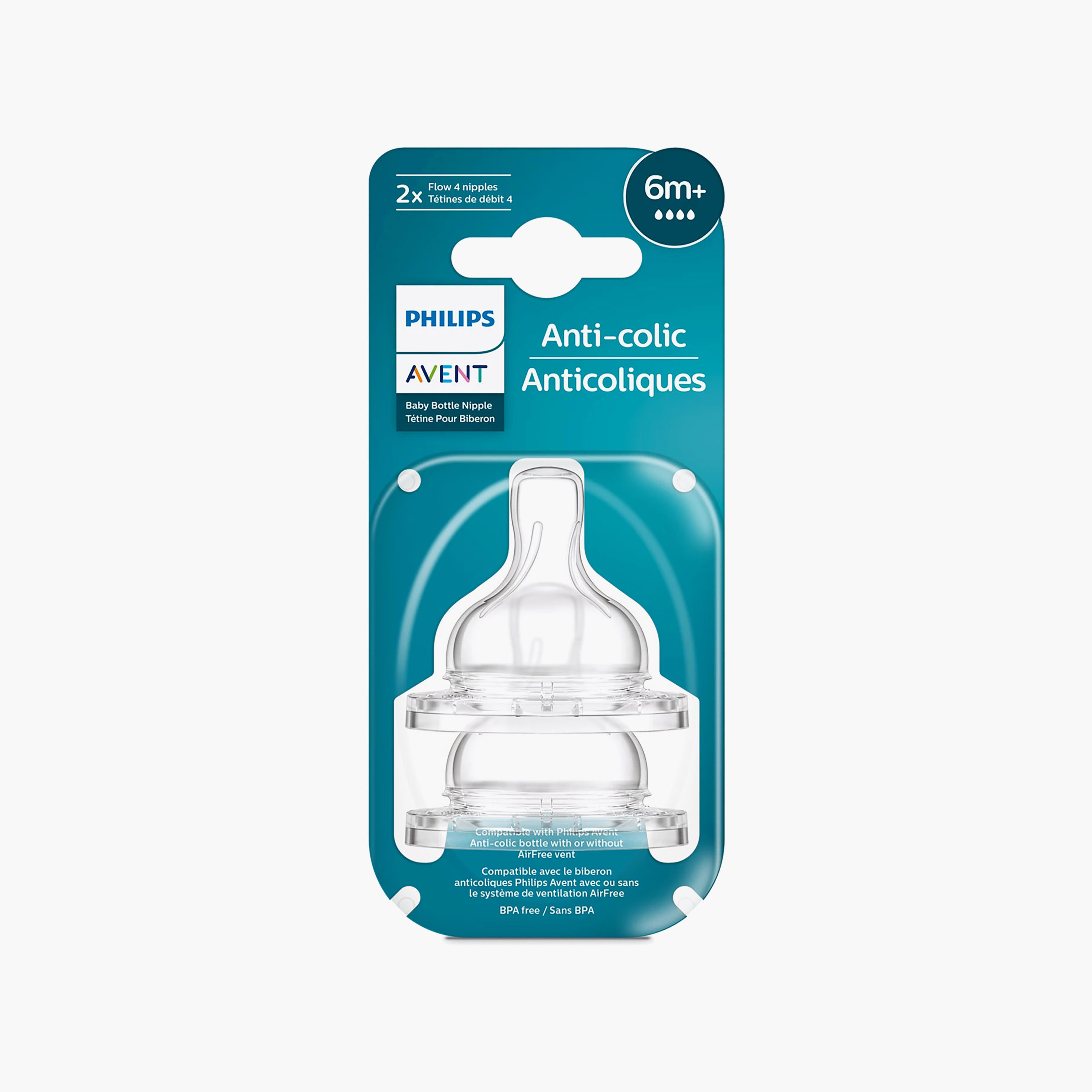 Philips Avent Flow 4 Silicone Teat - Pack of 2, 6 Months+-baby-feeding-feedingbottles-bottlesandteats-image-5