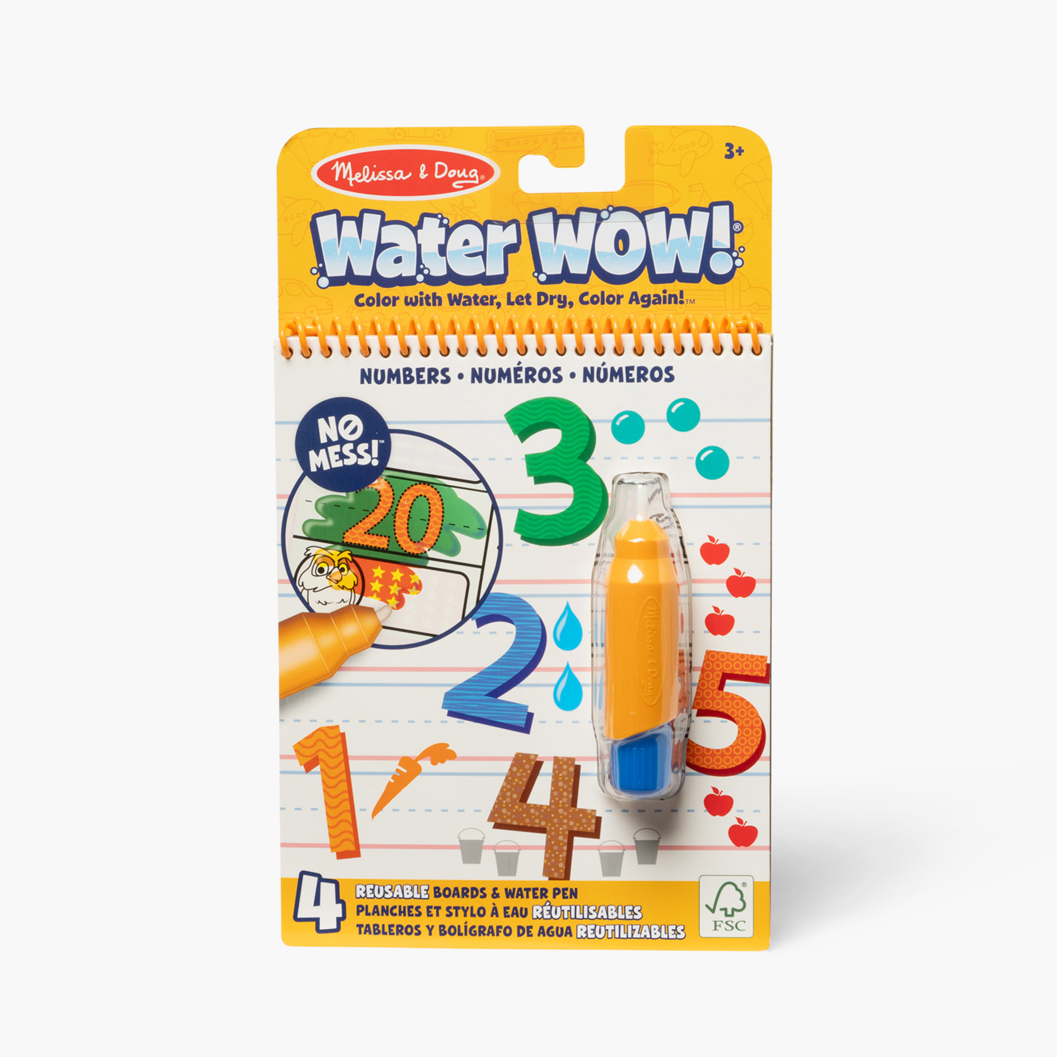 دفتر تلوين وأنشطة مائي للأرقام مع قلم من ميليسا آند دوج-toys-educational-readingandwriting-image-1