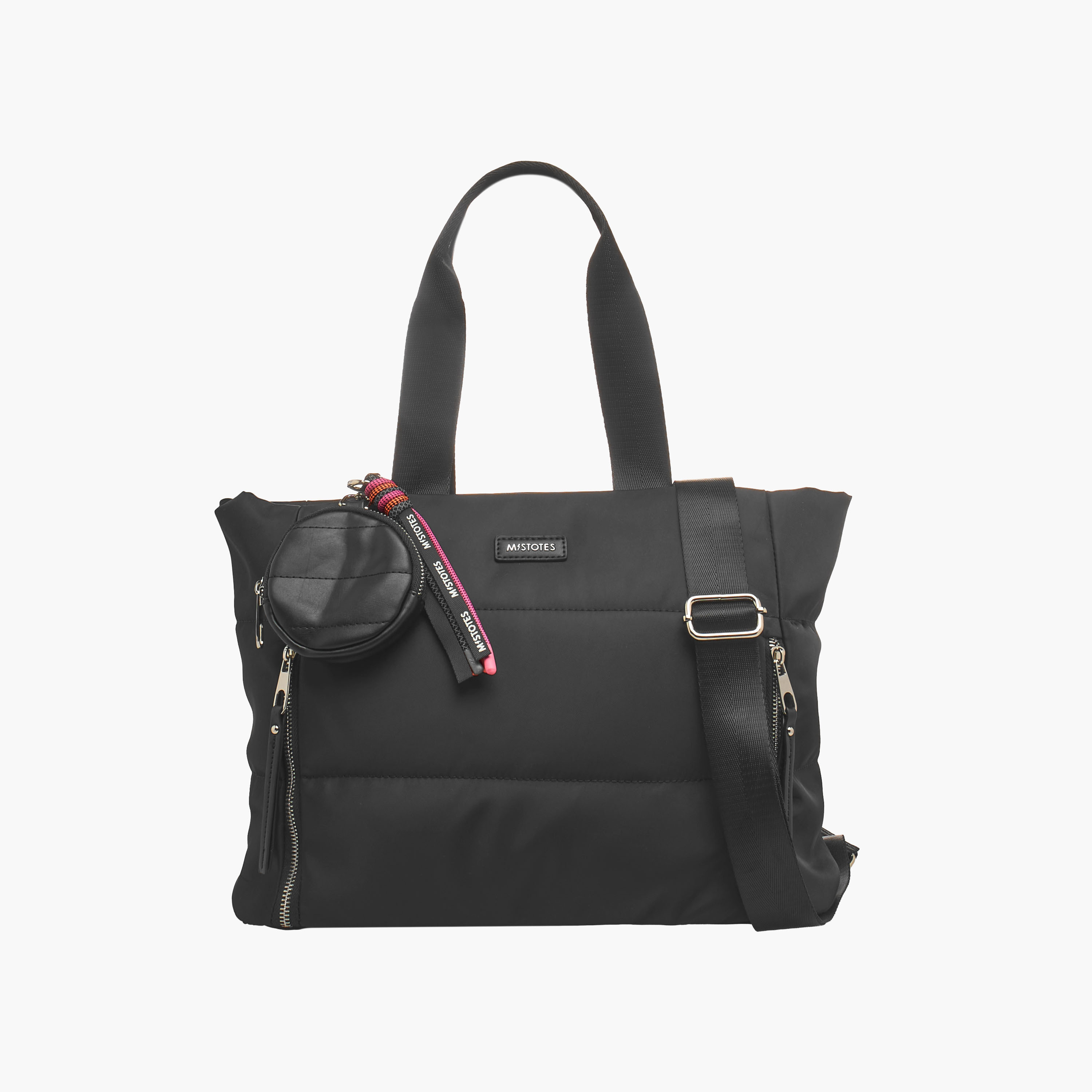 Mistotes Quilted Tote Bag with Detachable Pouch-women-bagsandwallets-handbags-image-1