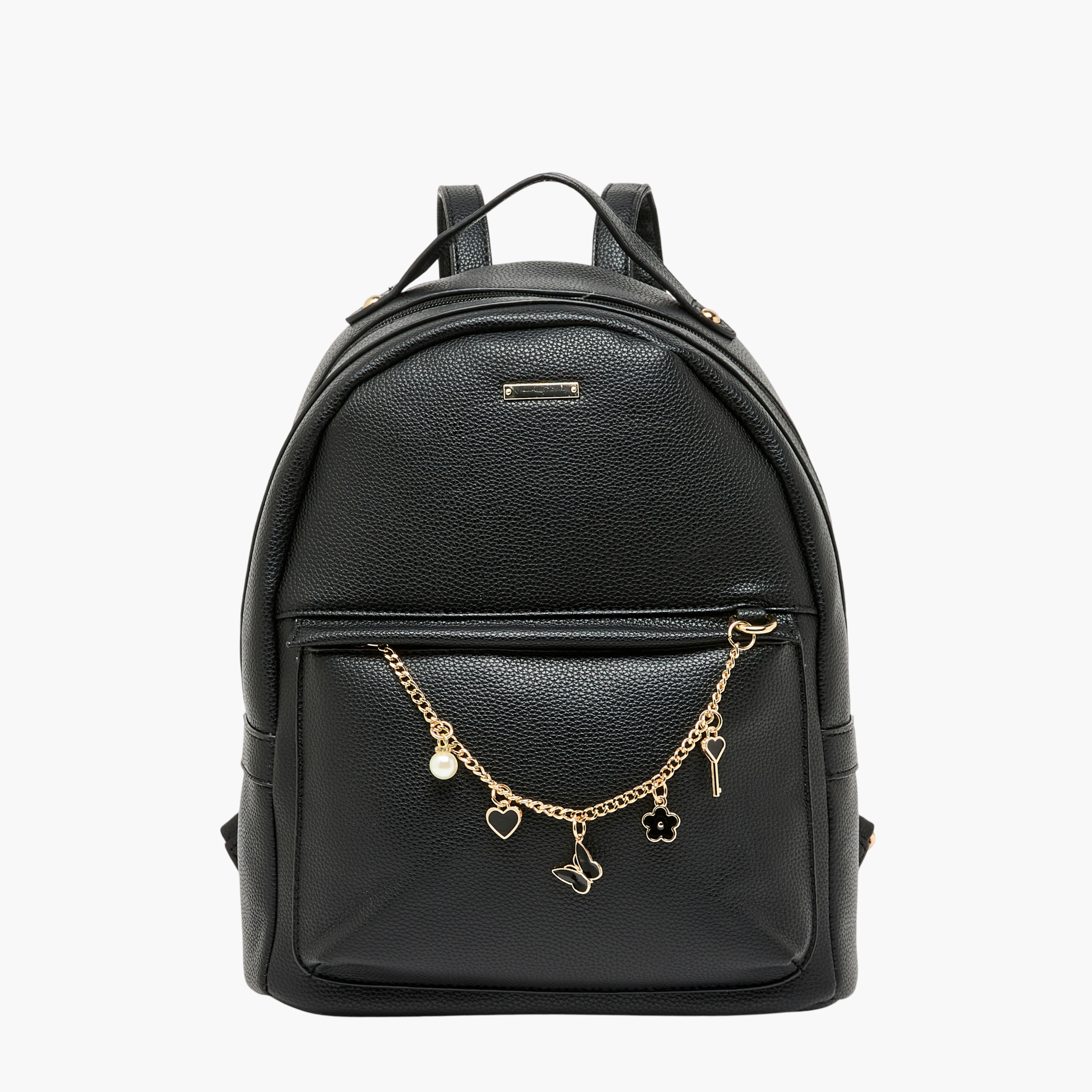 Sasha Charm Embellished Backpack with Adjustable Straps-women-bagsandwallets-backpacks-image-1