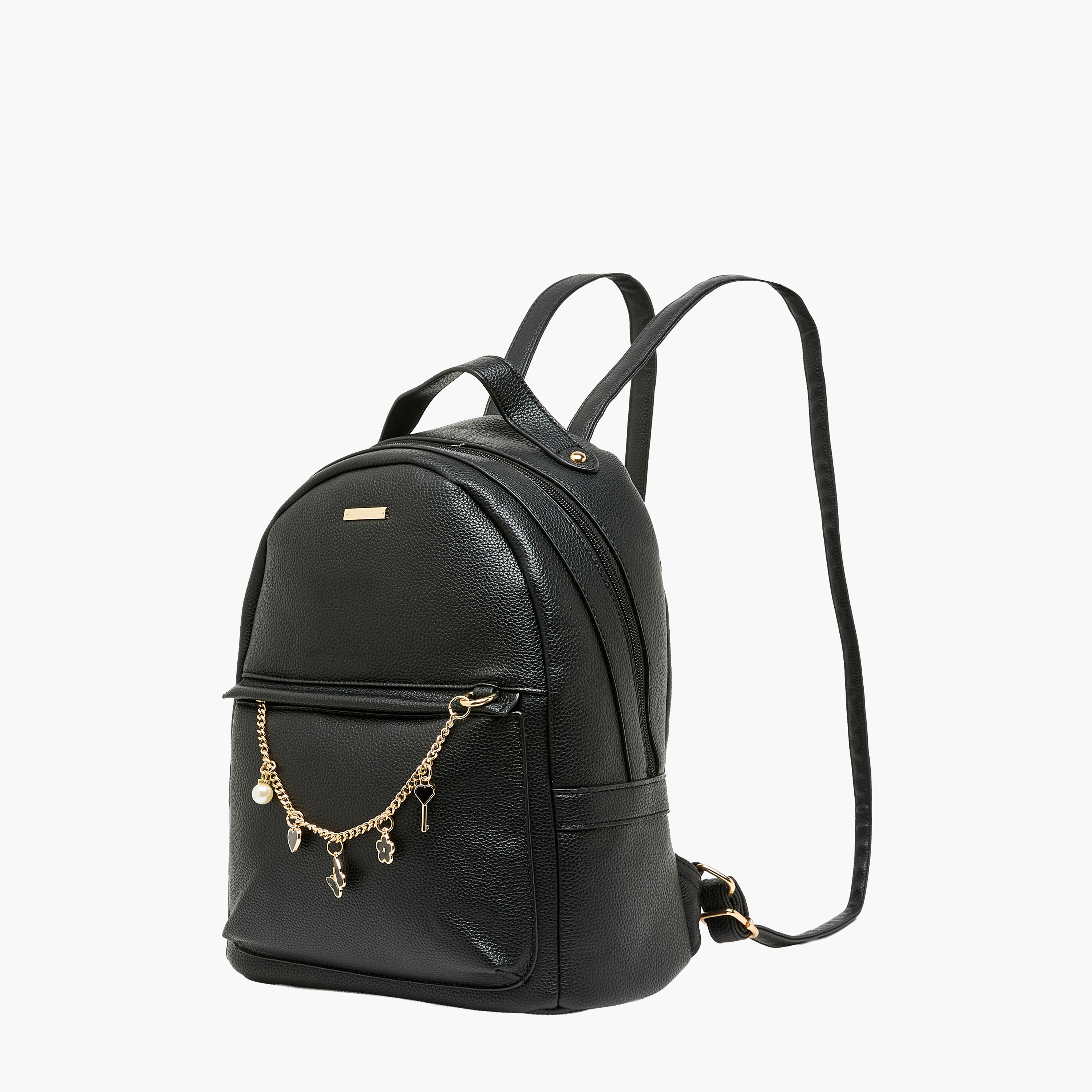 Sasha Charm Embellished Backpack with Adjustable Straps-women-bagsandwallets-backpacks-image-2