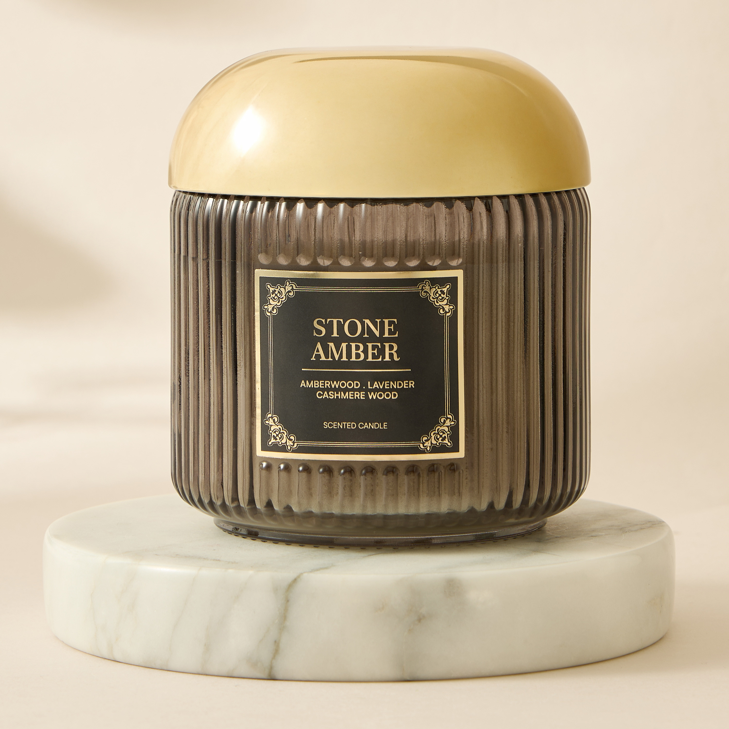 Atelier Stone Amber Jar Candle - 370 gms-household-homefragrance-candles-image-2