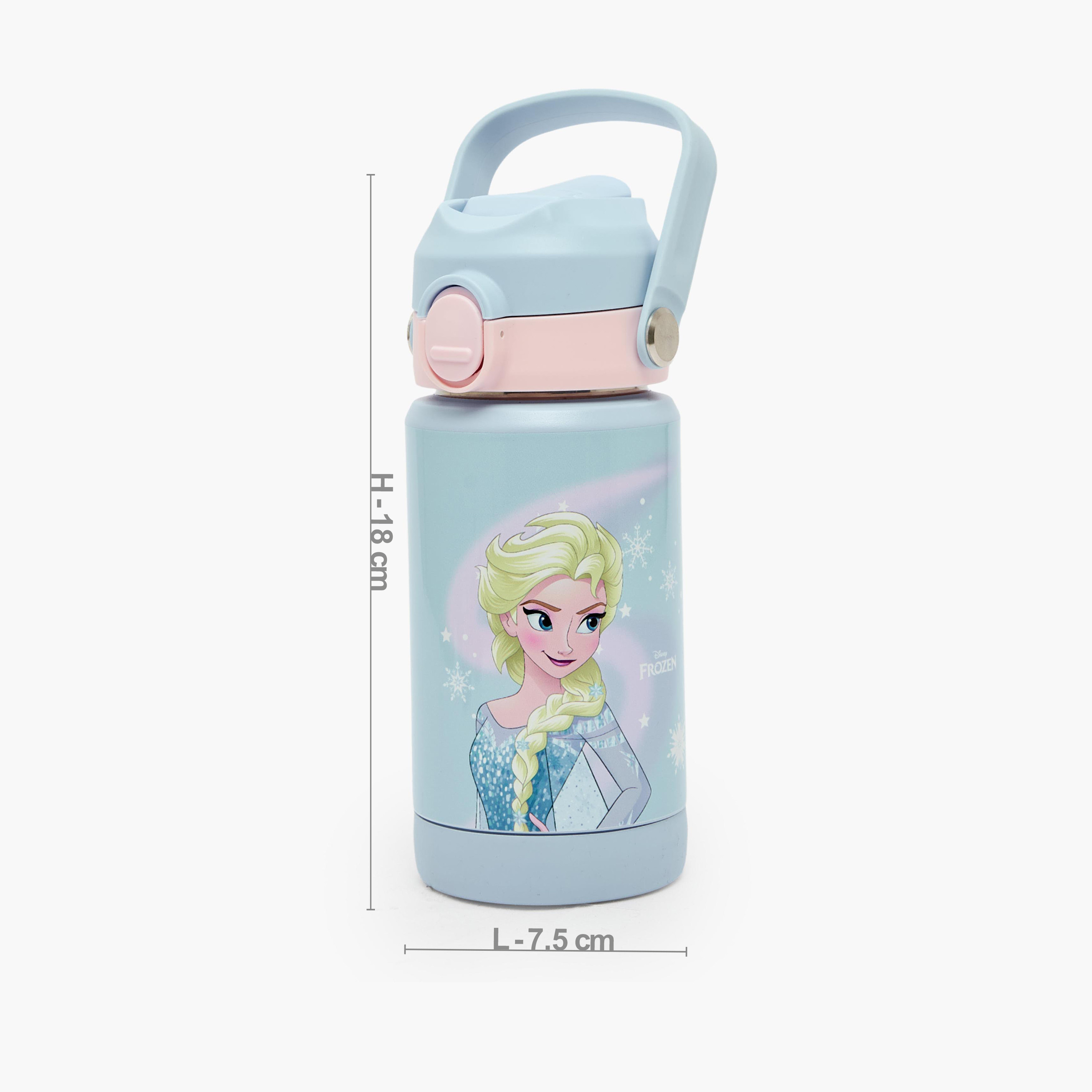 Disney Frozen Print Stainless Steel Water Bottle with Flip Spout and Handle-school-waterbottles-image-3