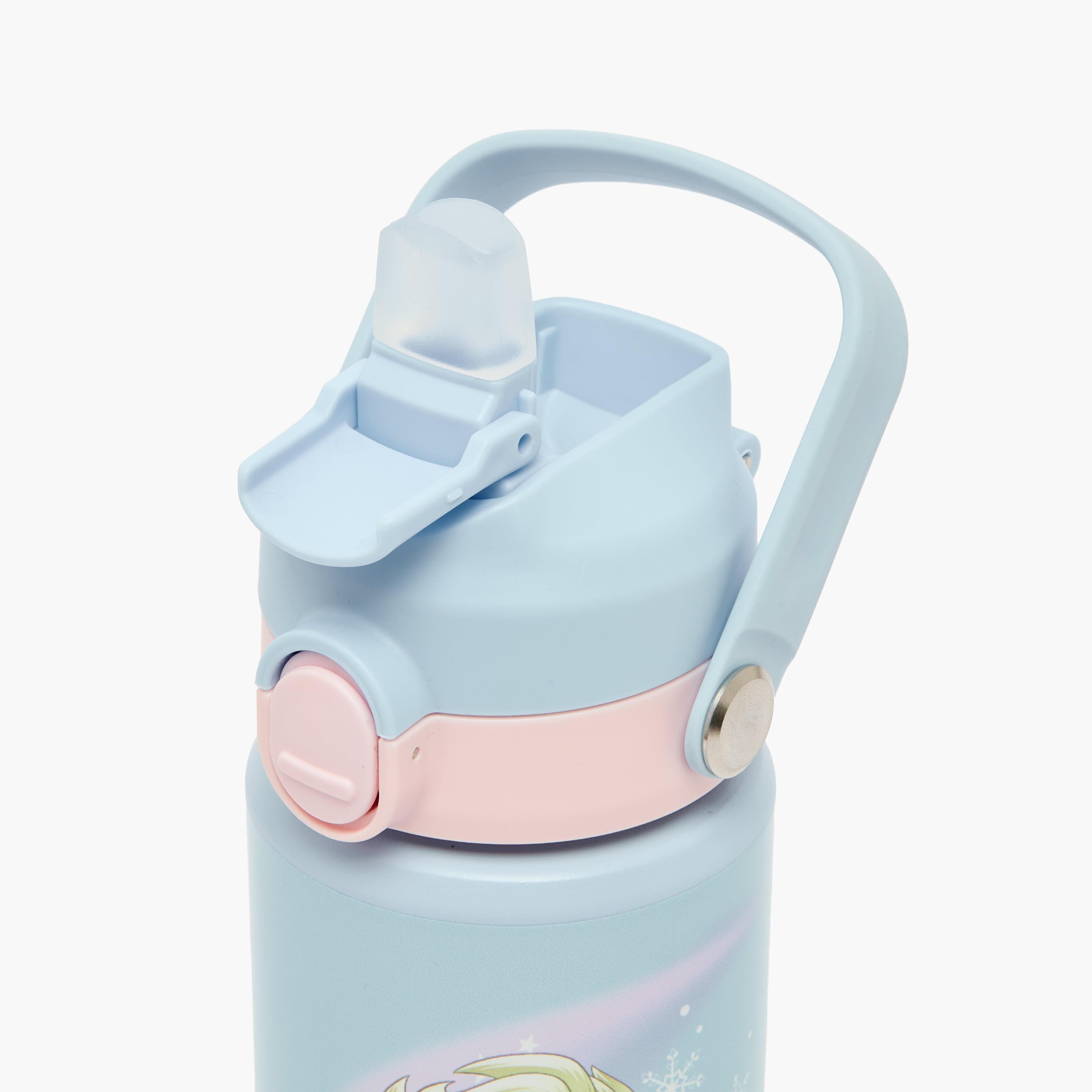 Disney Frozen Print Stainless Steel Water Bottle with Flip Spout and Handle-school-waterbottles-image-6