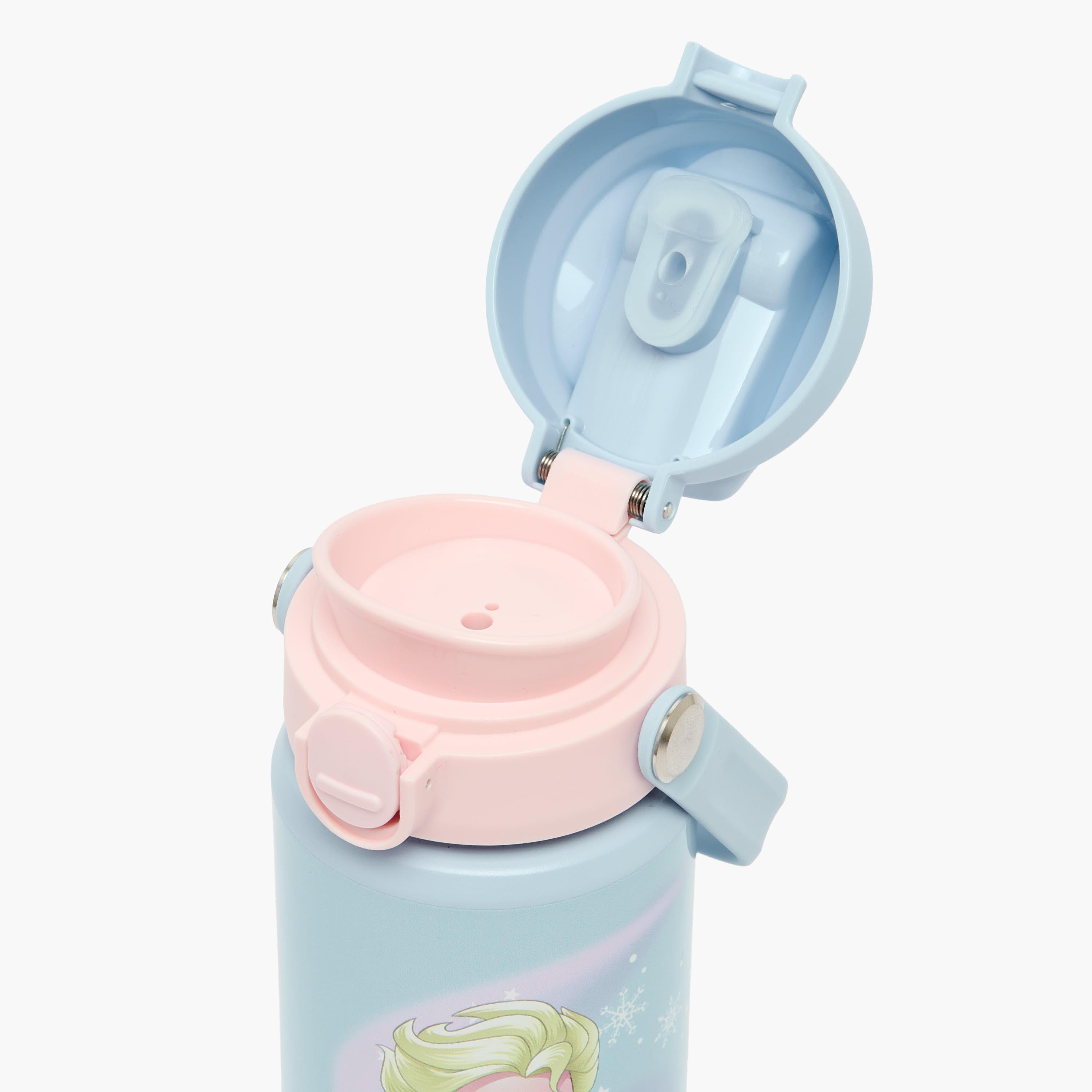 Disney Frozen Print Stainless Steel Water Bottle with Flip Spout and Handle-school-waterbottles-image-7