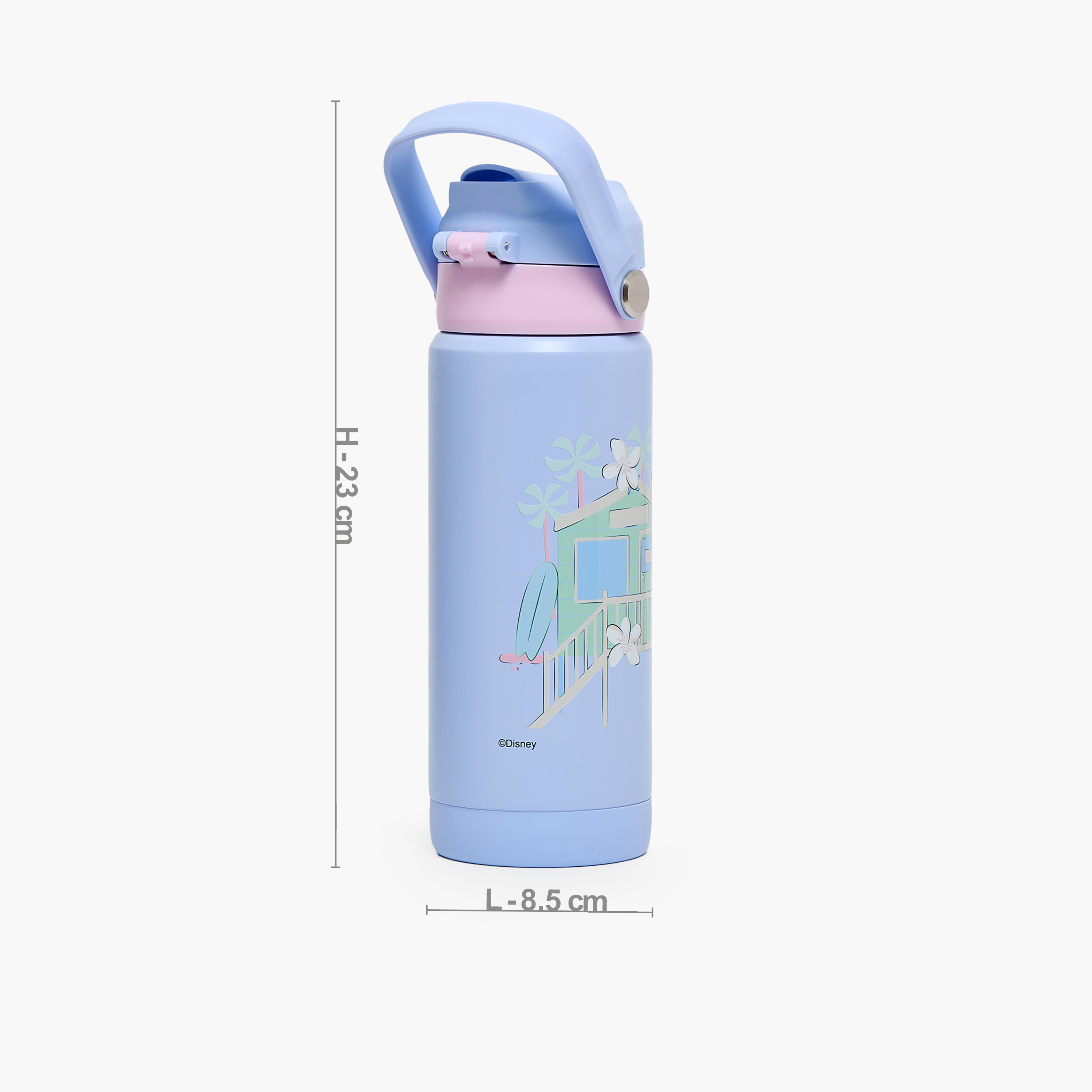 Disney Stitch Print Stainless Steel Water Bottle with Flip Spout and Handle-school-waterbottles-image-3