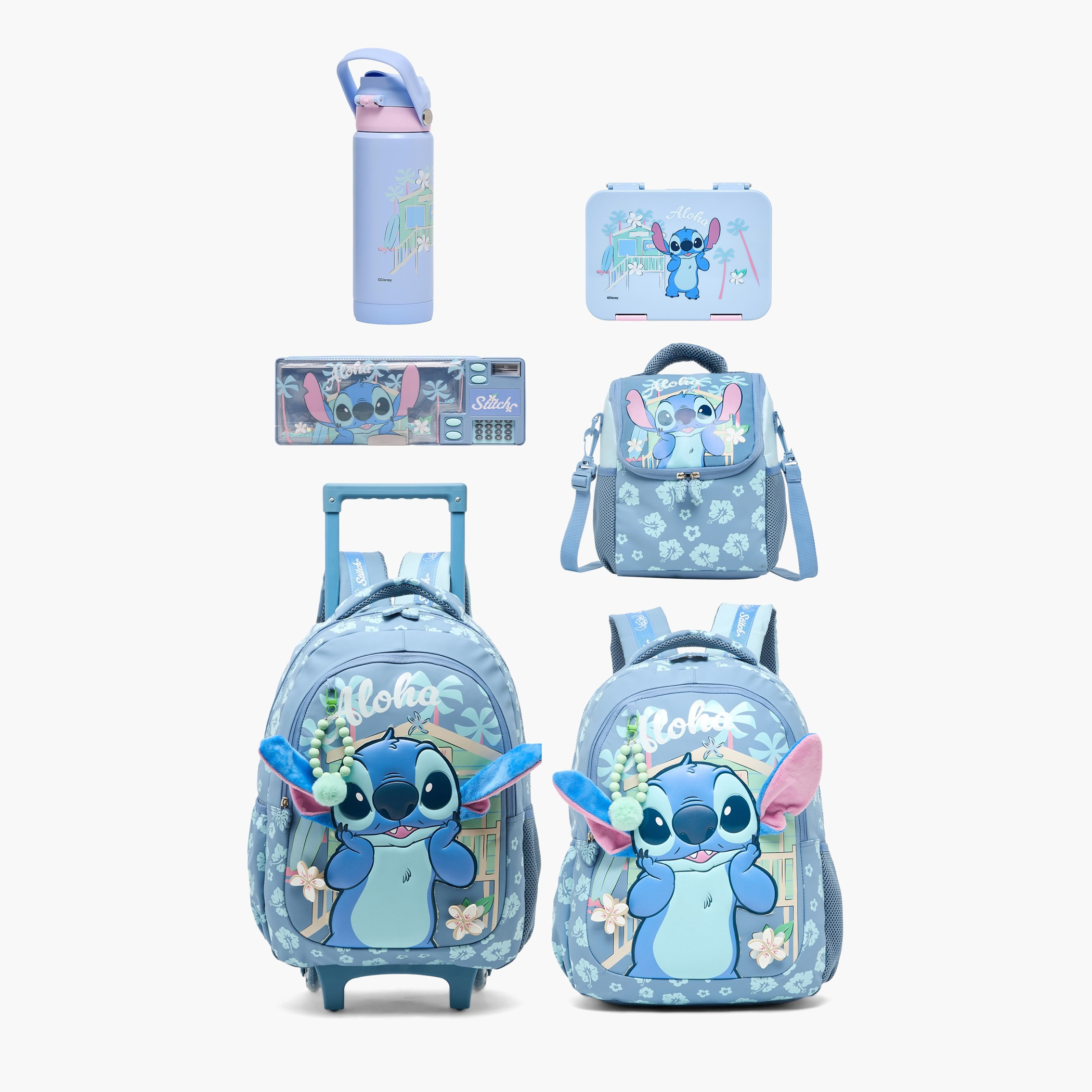 Disney Stitch Print Stainless Steel Water Bottle with Flip Spout and Handle-school-waterbottles-image-9
