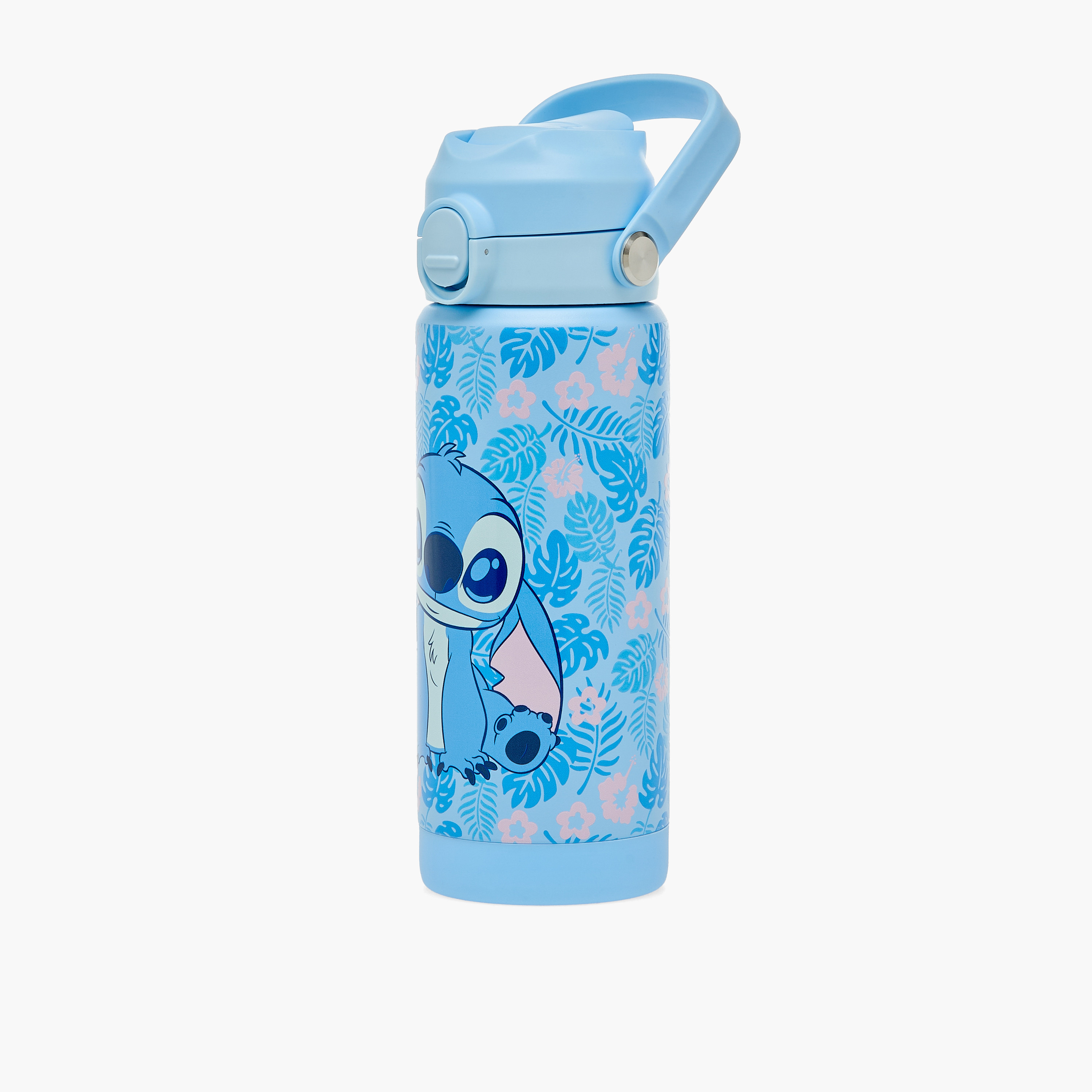 Disney Stitch Print Stainless Steel Water Bottle with Sipper-school-waterbottles-image-1