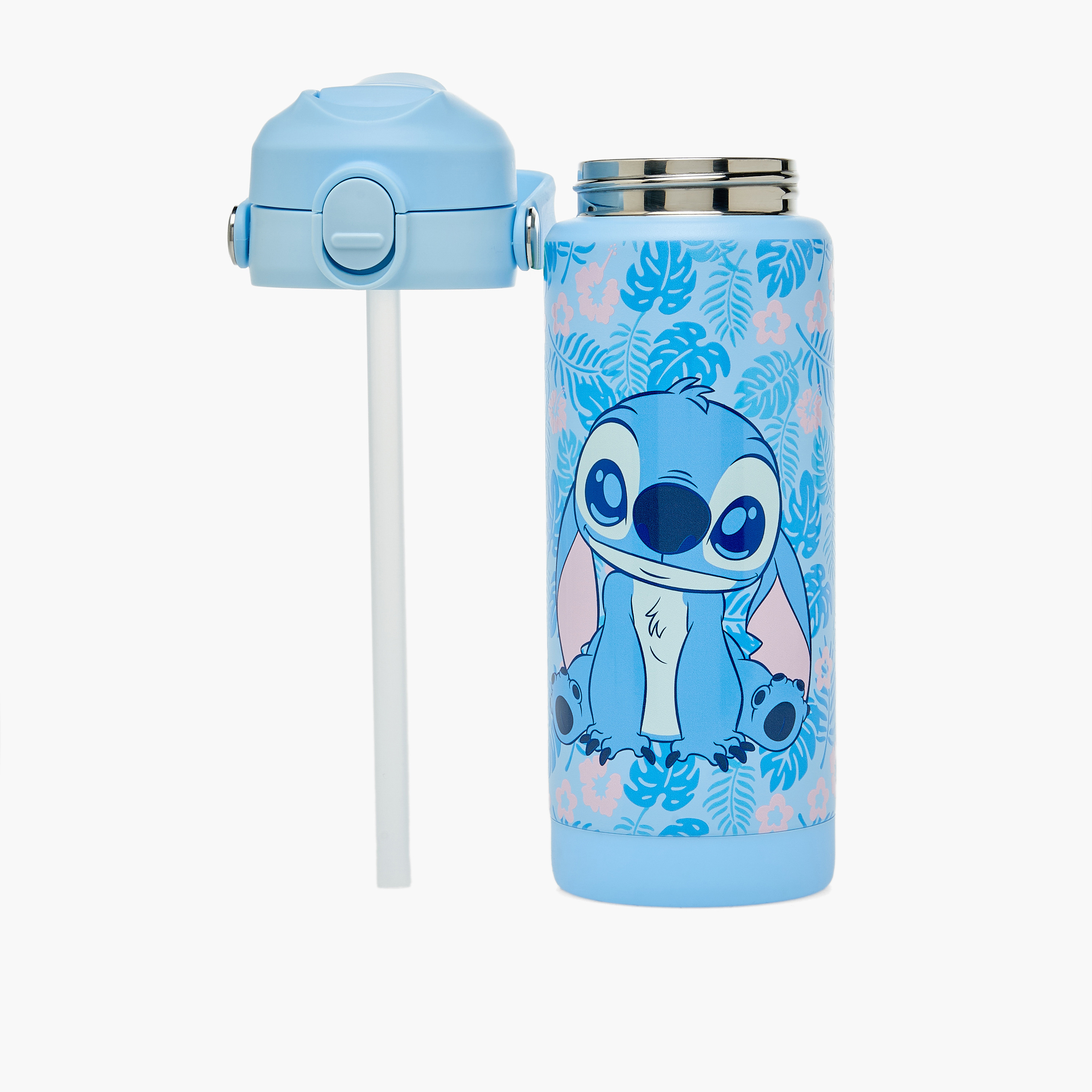 Disney Stitch Print Stainless Steel Water Bottle with Sipper-school-waterbottles-image-2