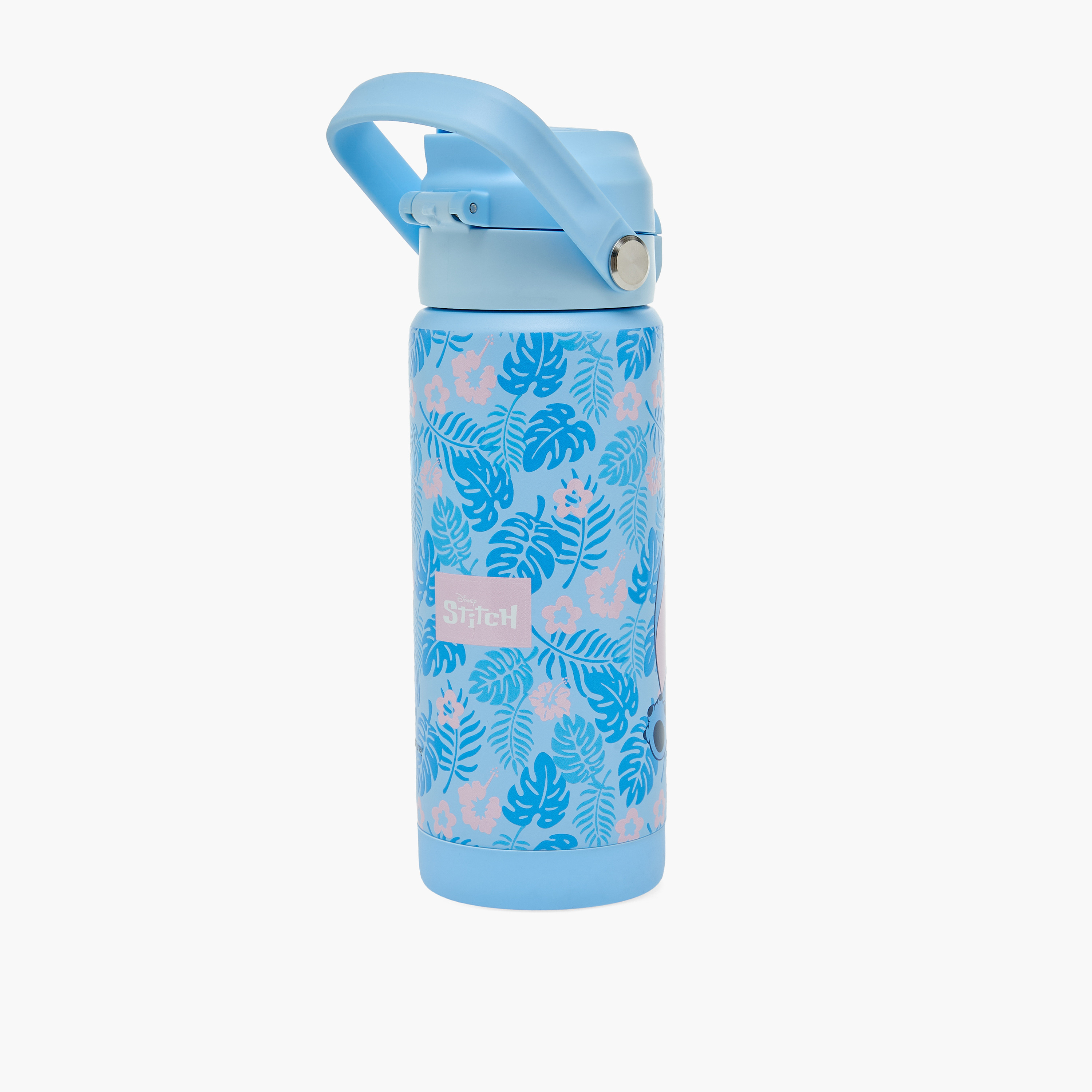 Disney Stitch Print Stainless Steel Water Bottle with Sipper-school-waterbottles-image-3