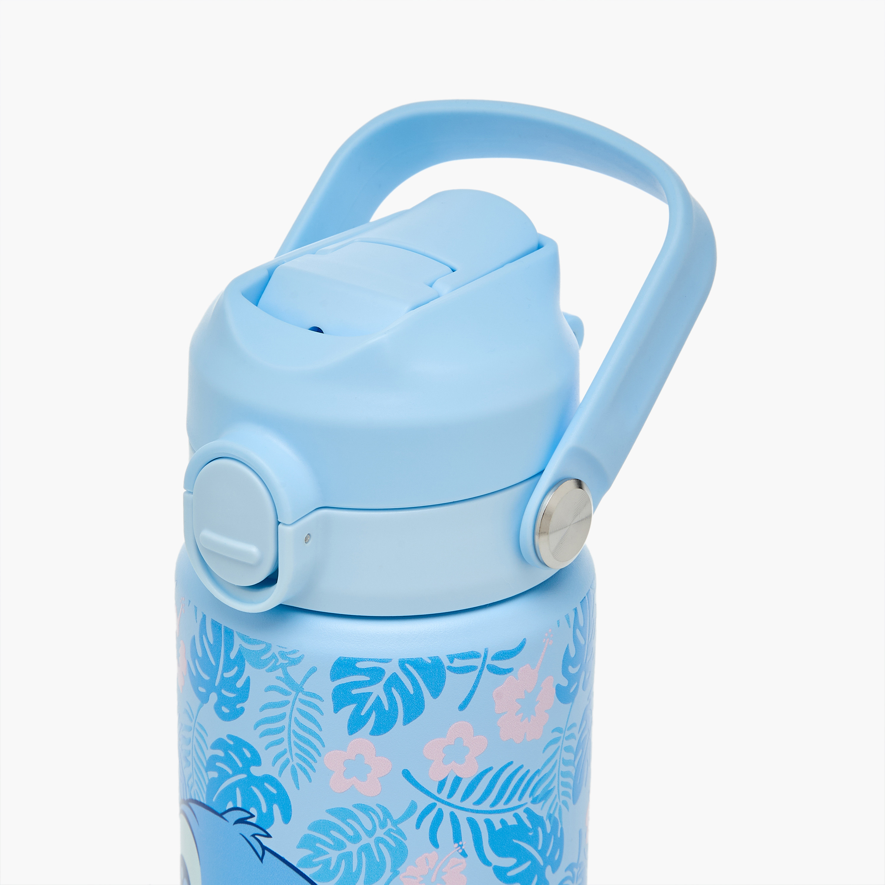 Disney Stitch Print Stainless Steel Water Bottle with Sipper-school-waterbottles-image-4