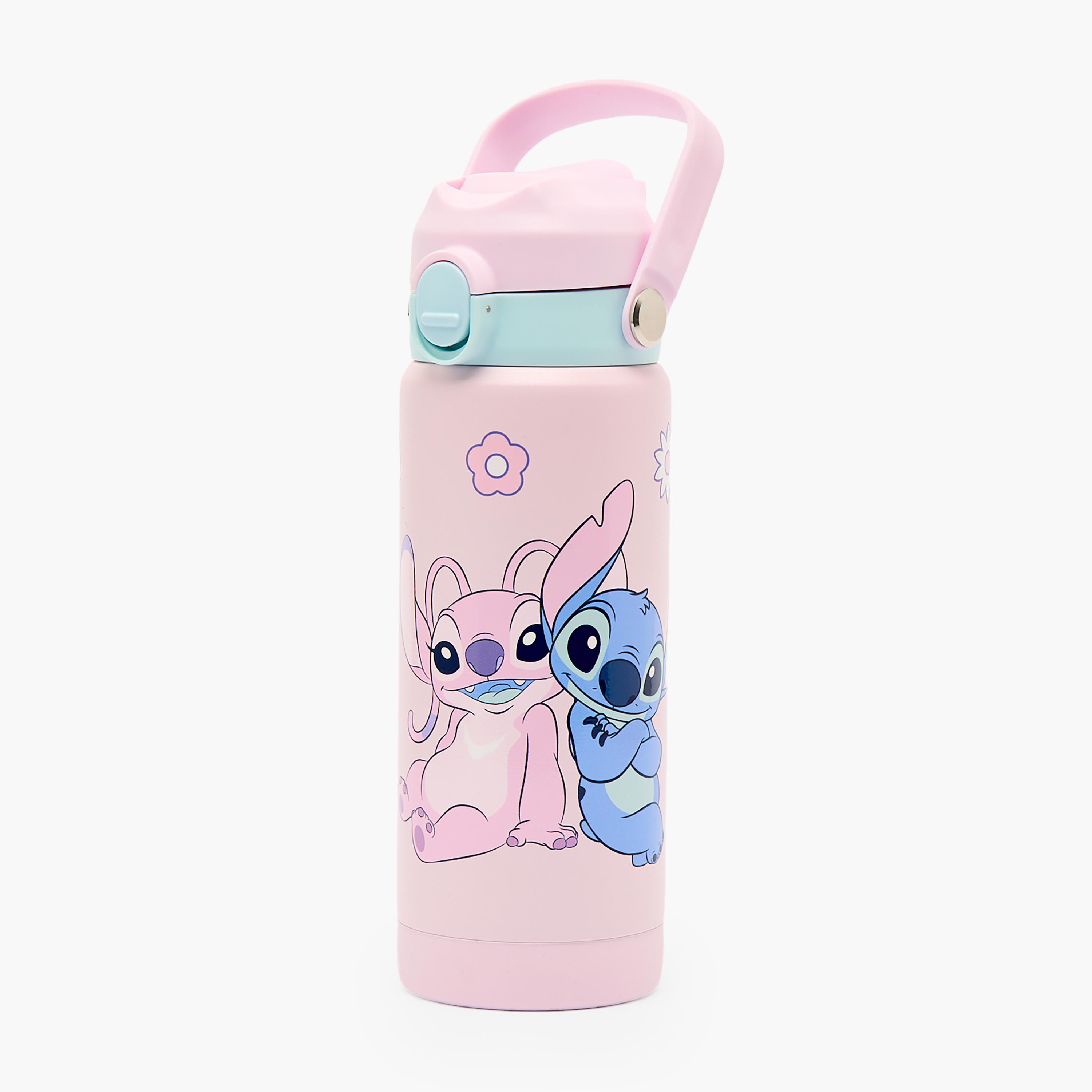 قارورة مياه ستانلس ستيل بفوهة قلابة ومقبض وطبعات من ديزني-school-waterbottles-image-1
