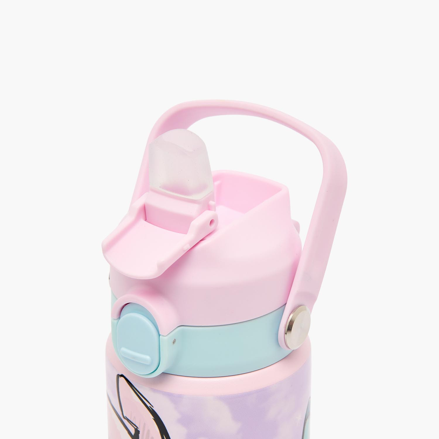 قارورة مياه ستانلس ستيل بفوهة قلّابة وطبعات ستيتش وأنجل ومقبض من ديزني-school-waterbottles-image-6
