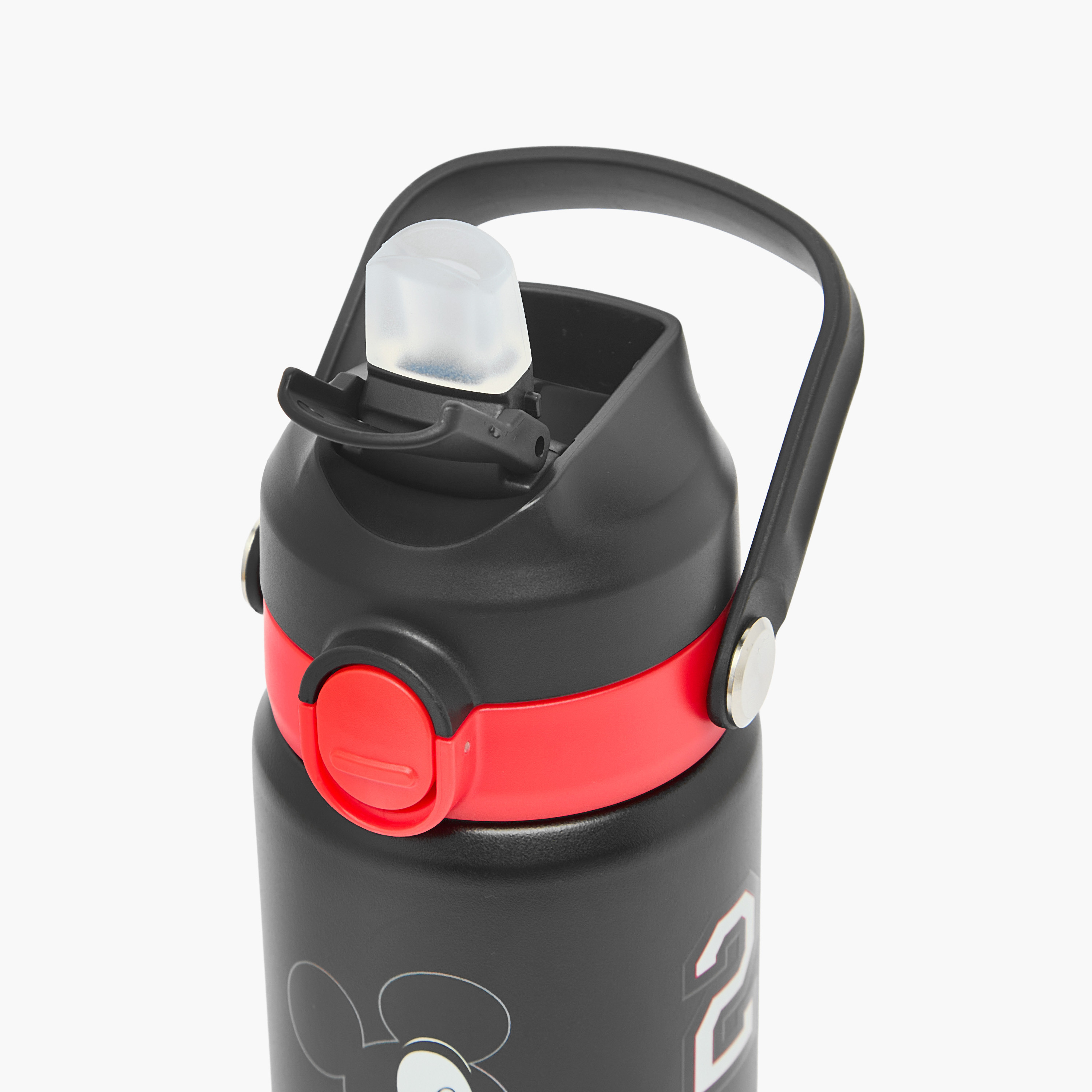 Disney Mickey Mouse Print Stainless Steel Water Bottle with Flip Spout and Handle-school-waterbottles-image-6