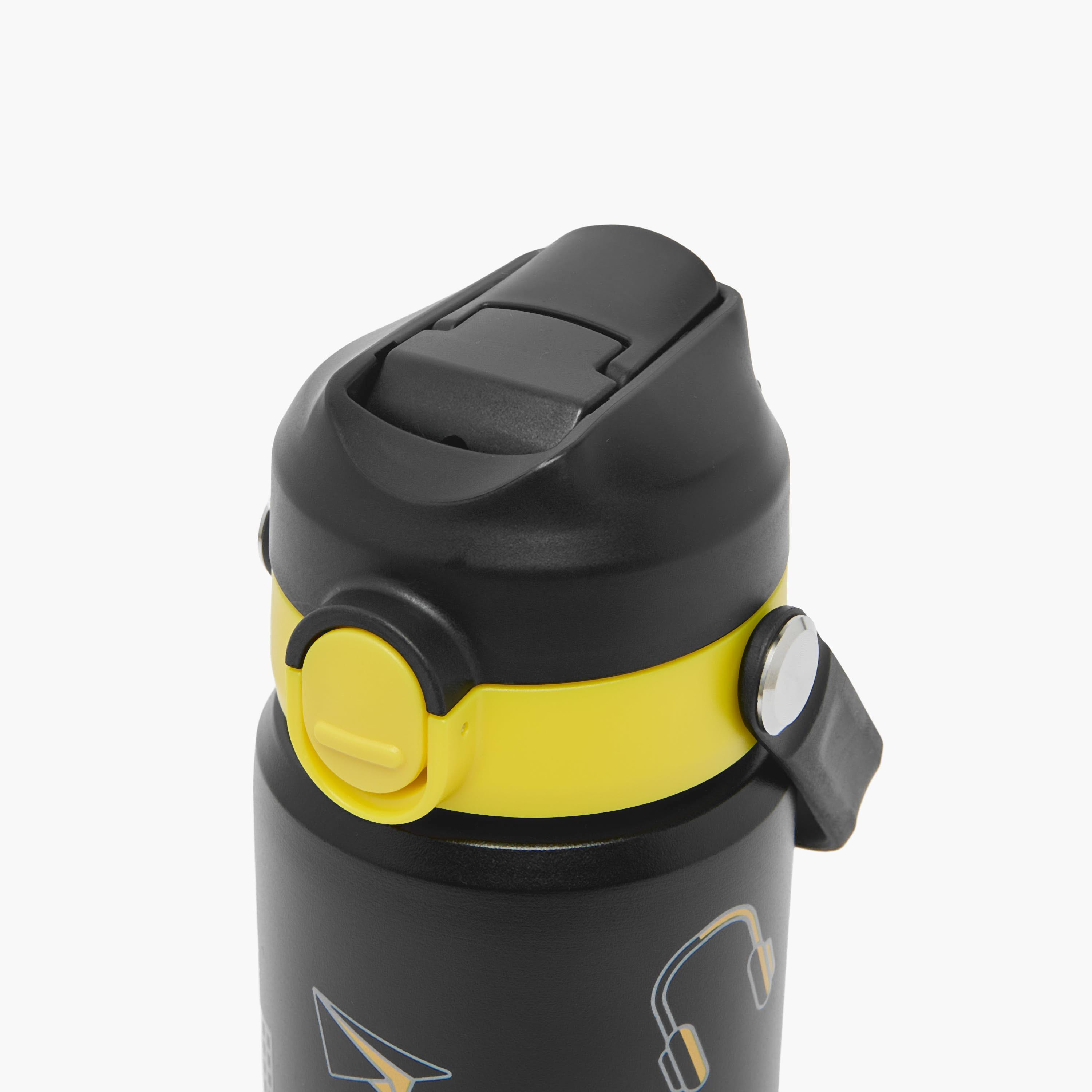 Disney Mickey Mouse Print Stainless Steel Water Bottle with Flip Spout and Handle-school-waterbottles-image-4
