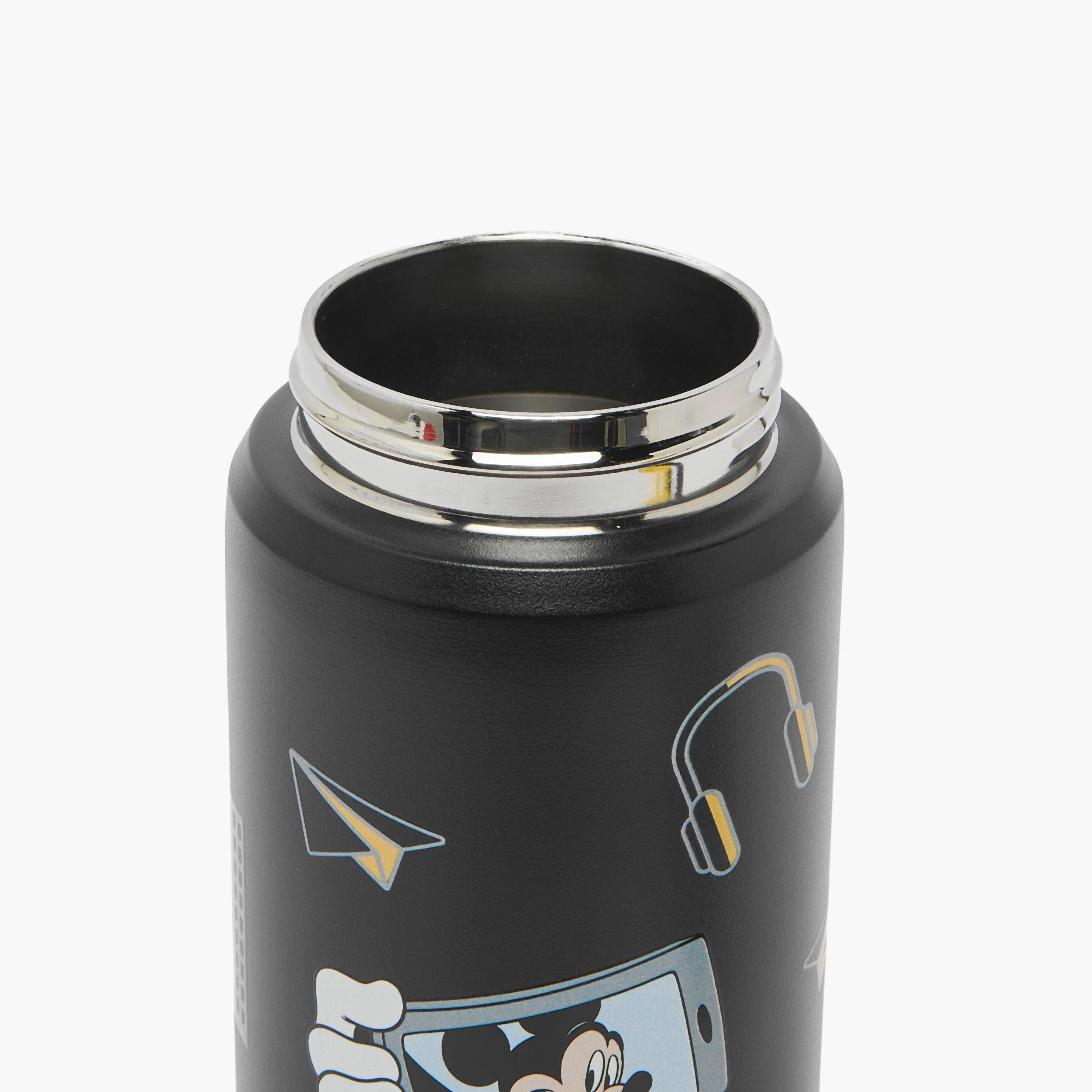 Disney Mickey Mouse Print Stainless Steel Water Bottle with Flip Spout and Handle-school-waterbottles-image-5