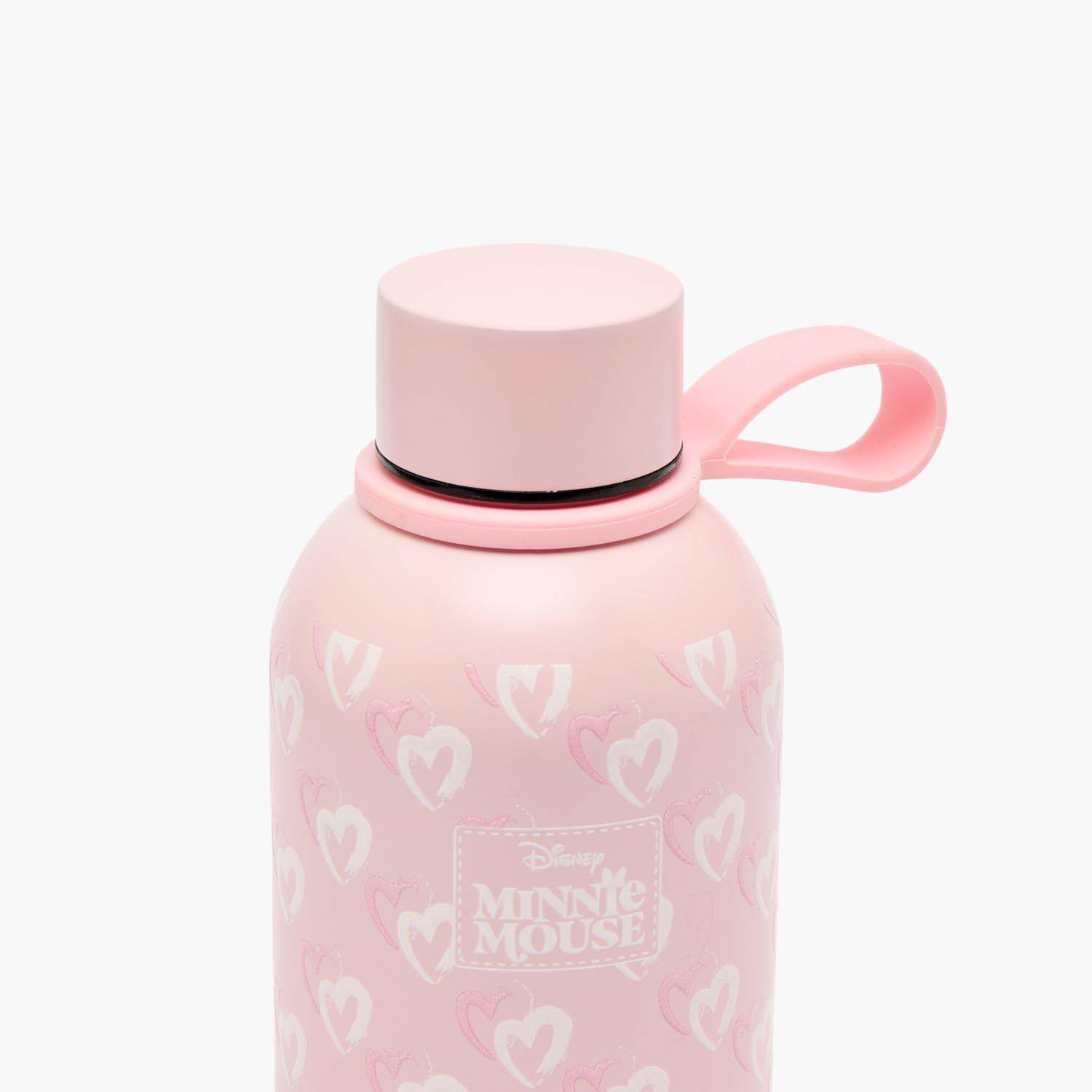 قارورة مياه ستانلس ستيل بمقبض حلقة وطبعات ميني ماوس من ديزني-school-waterbottles-image-4
