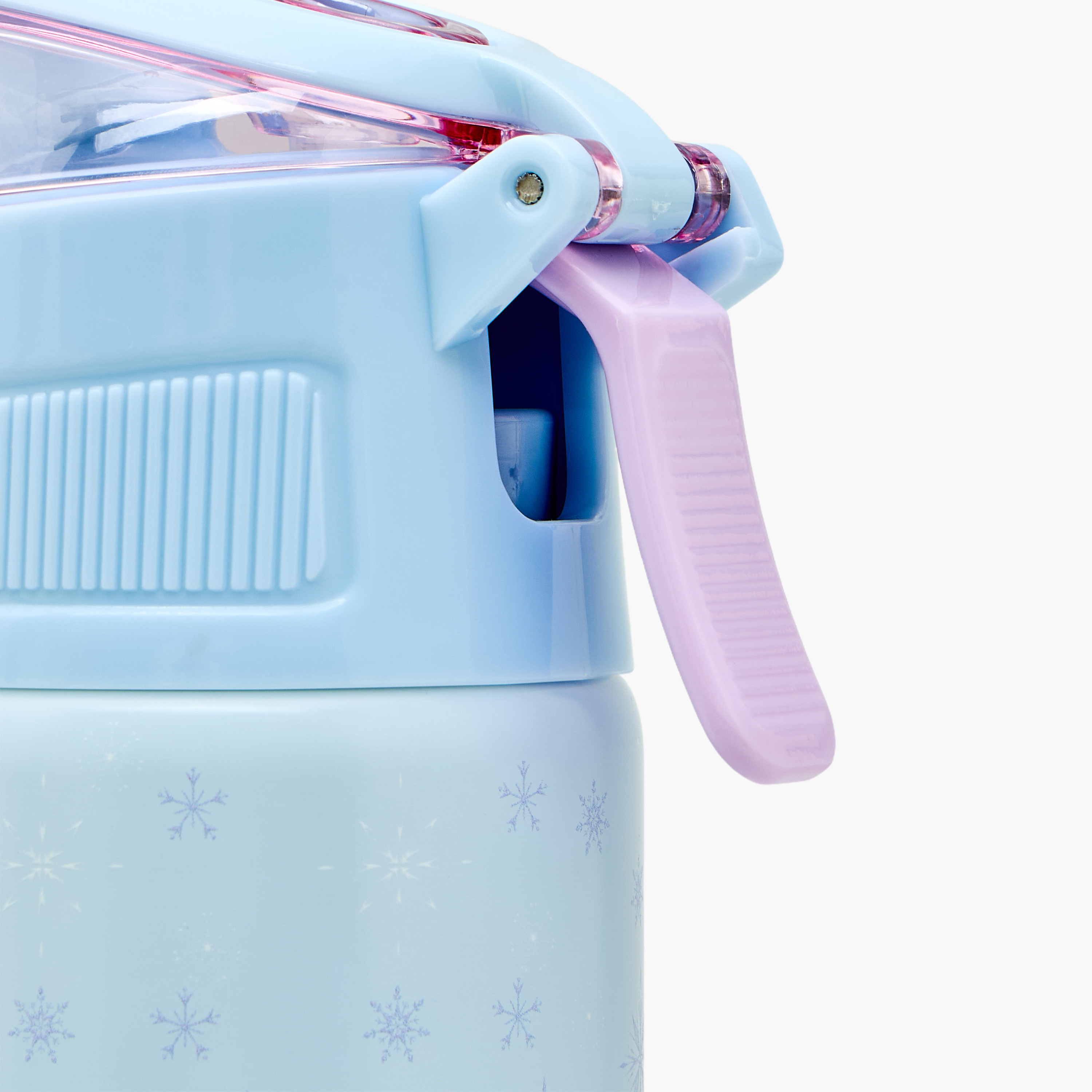 قارورة مياه ستانلس ستيل بفوهة بقشة ومقبض حمل وطبعات فروزن من ديزني-school-waterbottles-image-7