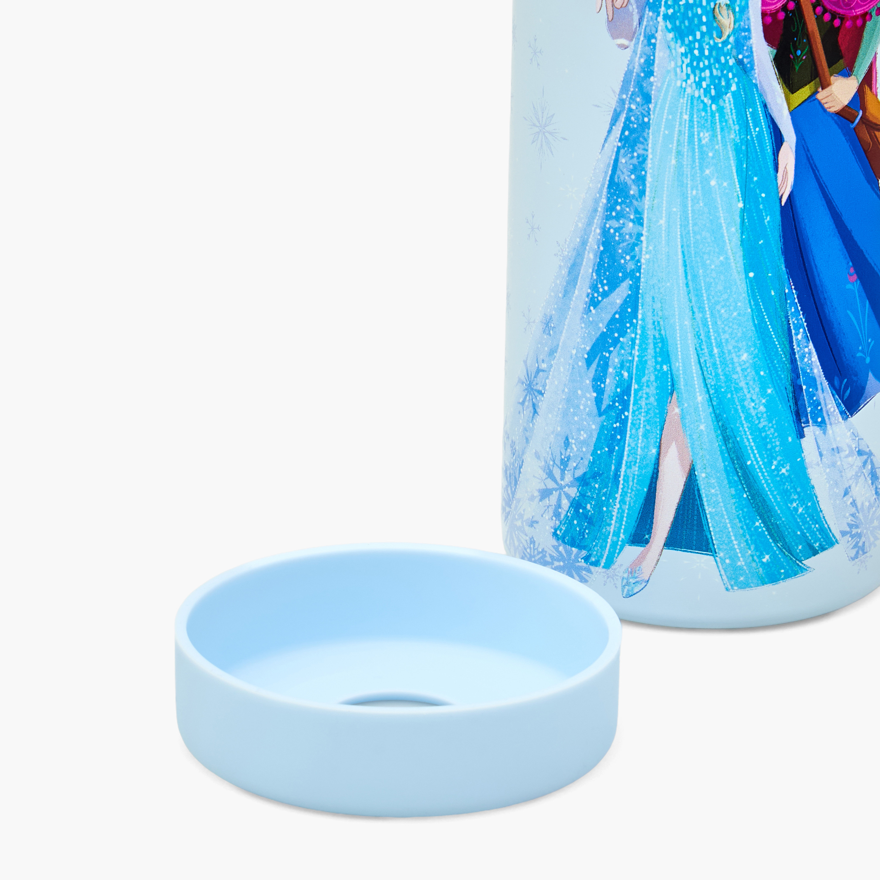 قارورة مياه ستانلس ستيل بفوهة بقشة ومقبض حمل وطبعات فروزن من ديزني-school-waterbottles-image-8