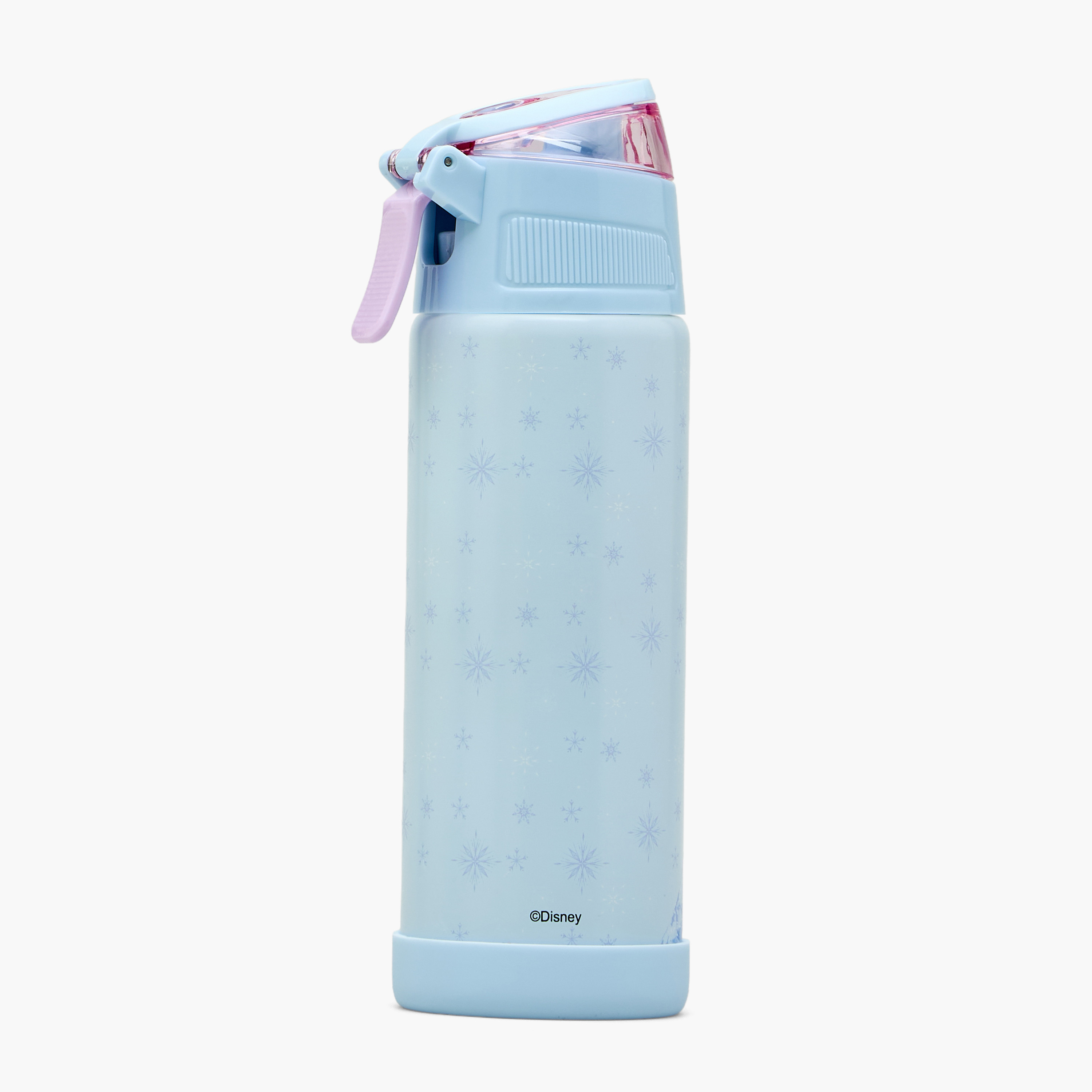 قارورة مياه ستانلس ستيل بفوهة بقشة ومقبض حمل وطبعات فروزن من ديزني-school-waterbottles-image-9