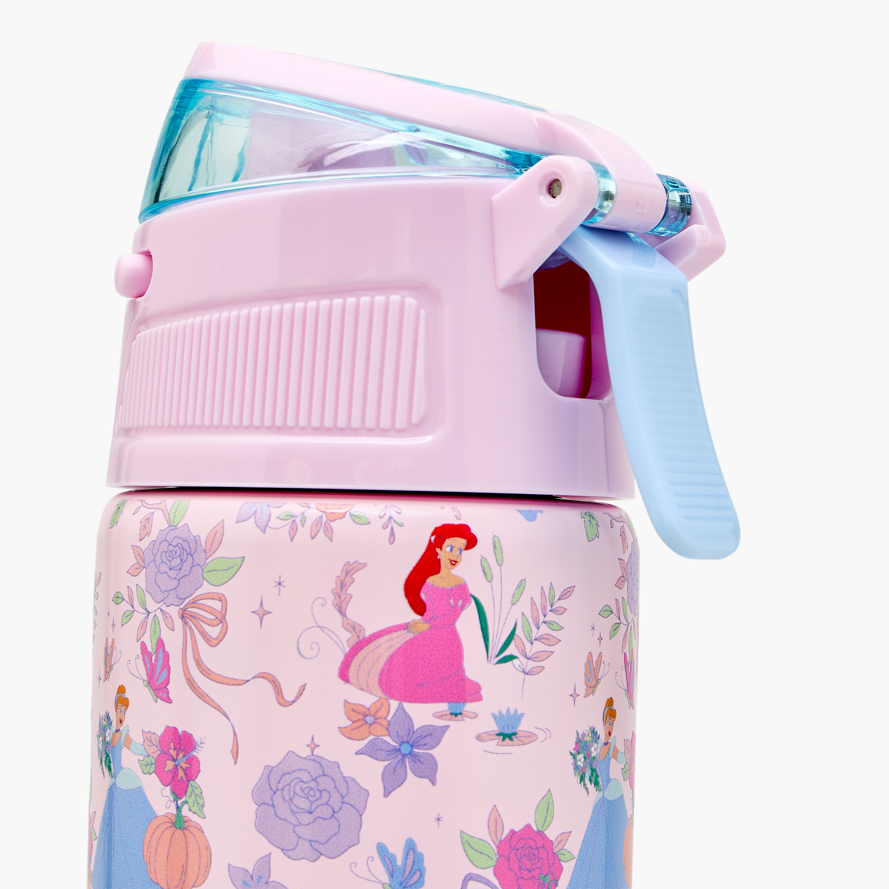 قارورة مياه ستانلس ستيل بمقبض وفوهة وطبعات برنسيس من ديزني-school-waterbottles-image-7