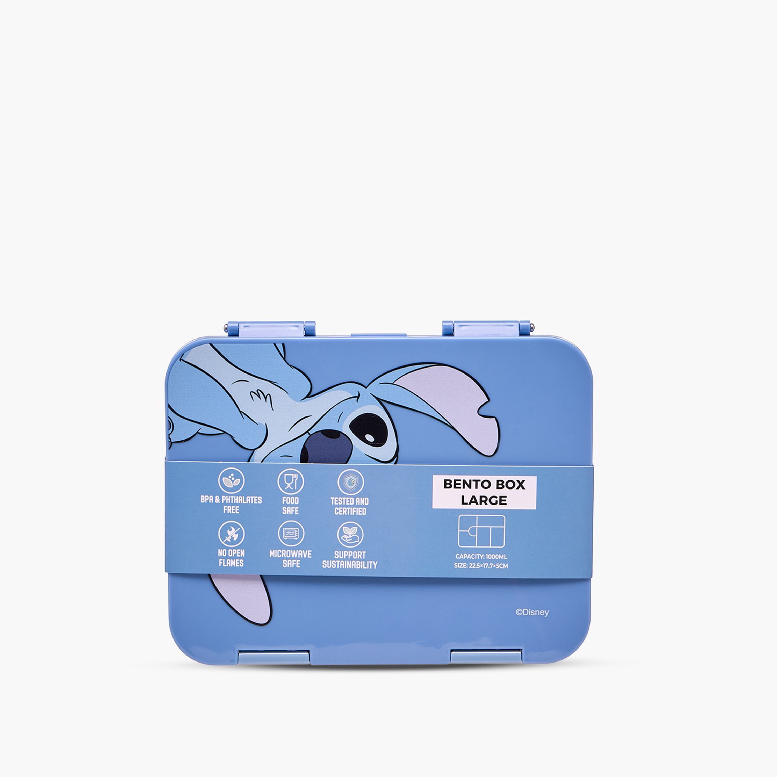 صندوق غداء بطبعة ستيتش للبنات مع غطاء بقفل كبس - ديزني-school-lunchessentials-lunchboxes-image-13