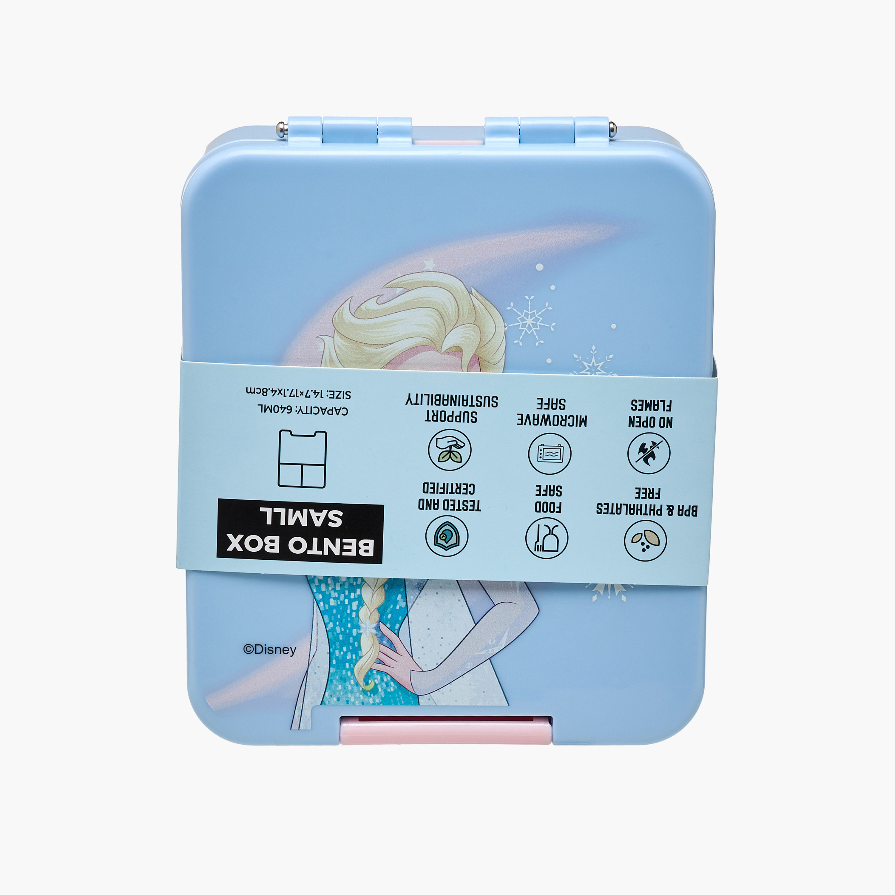 Disney Frozen Print Bento Lunch Box for Girls with Compartments - 640 ml-school-lunchessentials-lunchboxes-image-11
