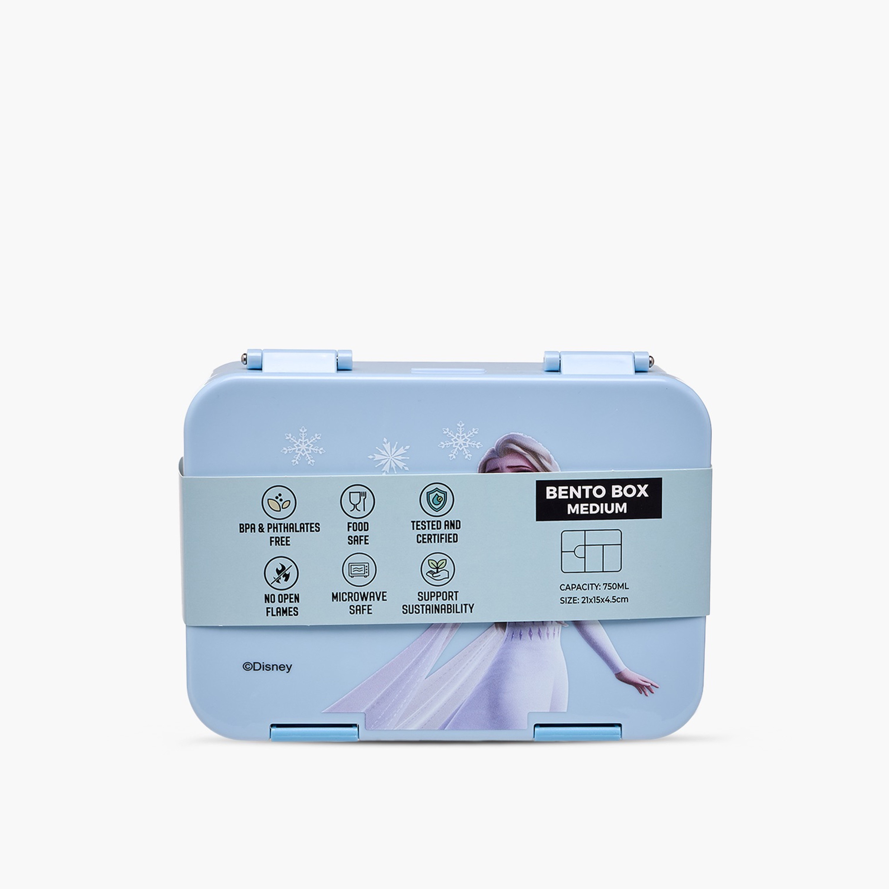صندوق غداء بغطاء بقفل إغلاق وطبعات فروزن للبنات من ديزني - 750 مل-school-lunchessentials-lunchboxes-image-13