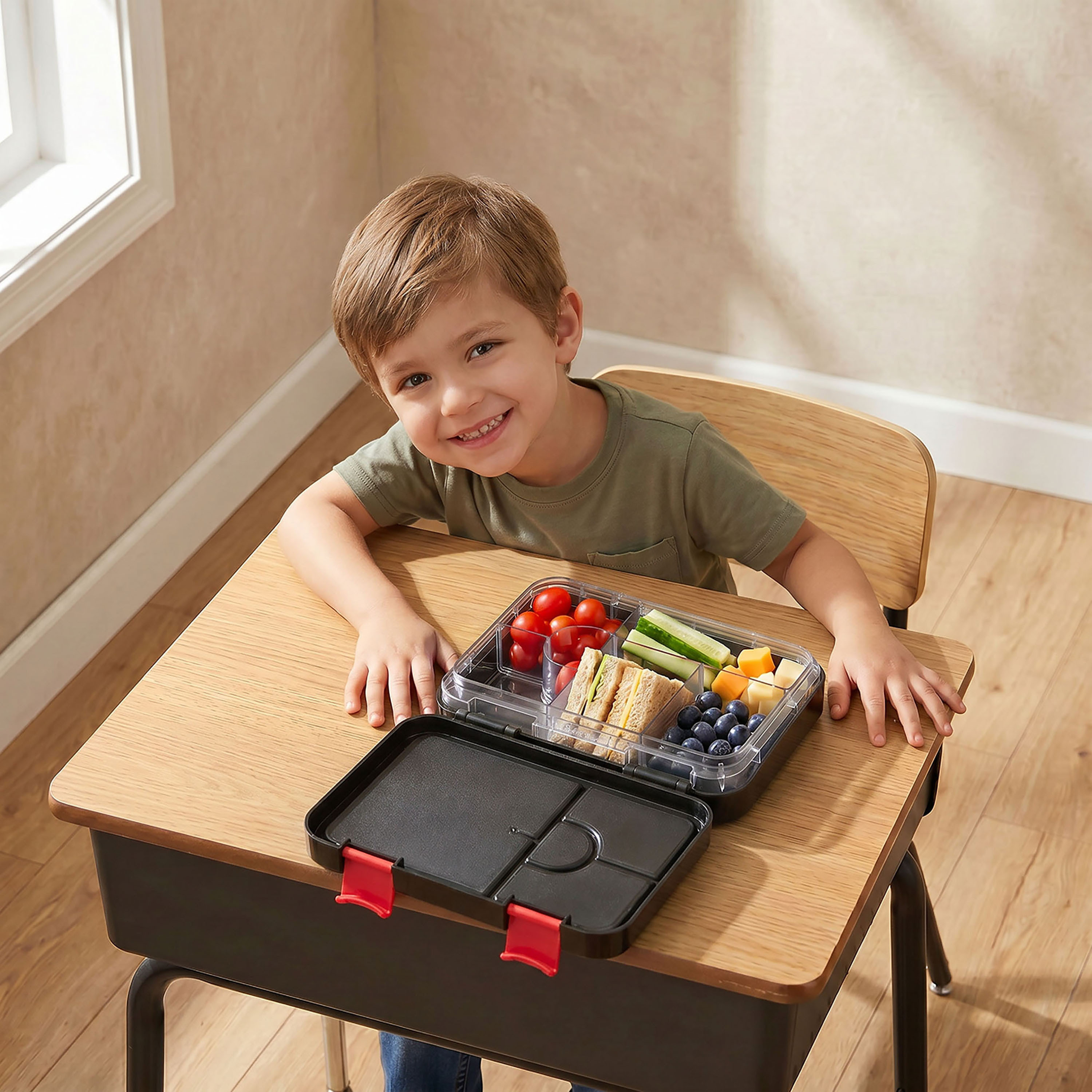 صندوق غداء ميكي ماوس ديزني للأولاد بقفل محكم-school-lunchessentials-lunchboxes-image-3