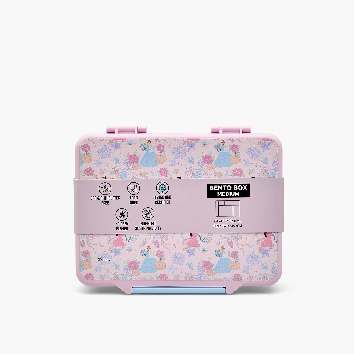 صندوق غداء بينتو للبنات بغطاء بمشبك إغلاق وطبعات برينسس من ديزني-school-lunchessentials-lunchboxes-image-13