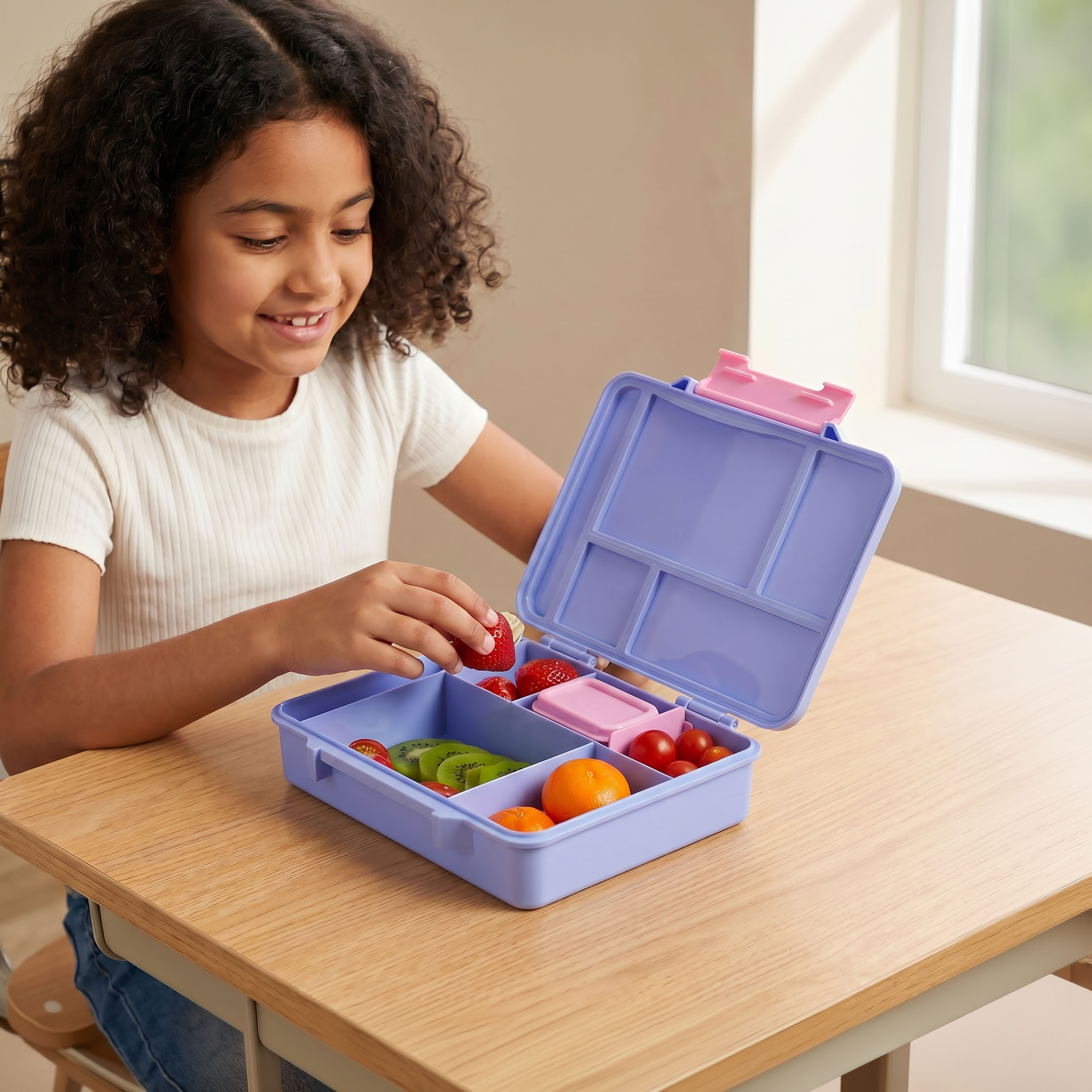 صندوق غداء بينتو مقسم للبنات بطبعات ميني ماوس من ديزني-school-lunchessentials-lunchboxes-image-3