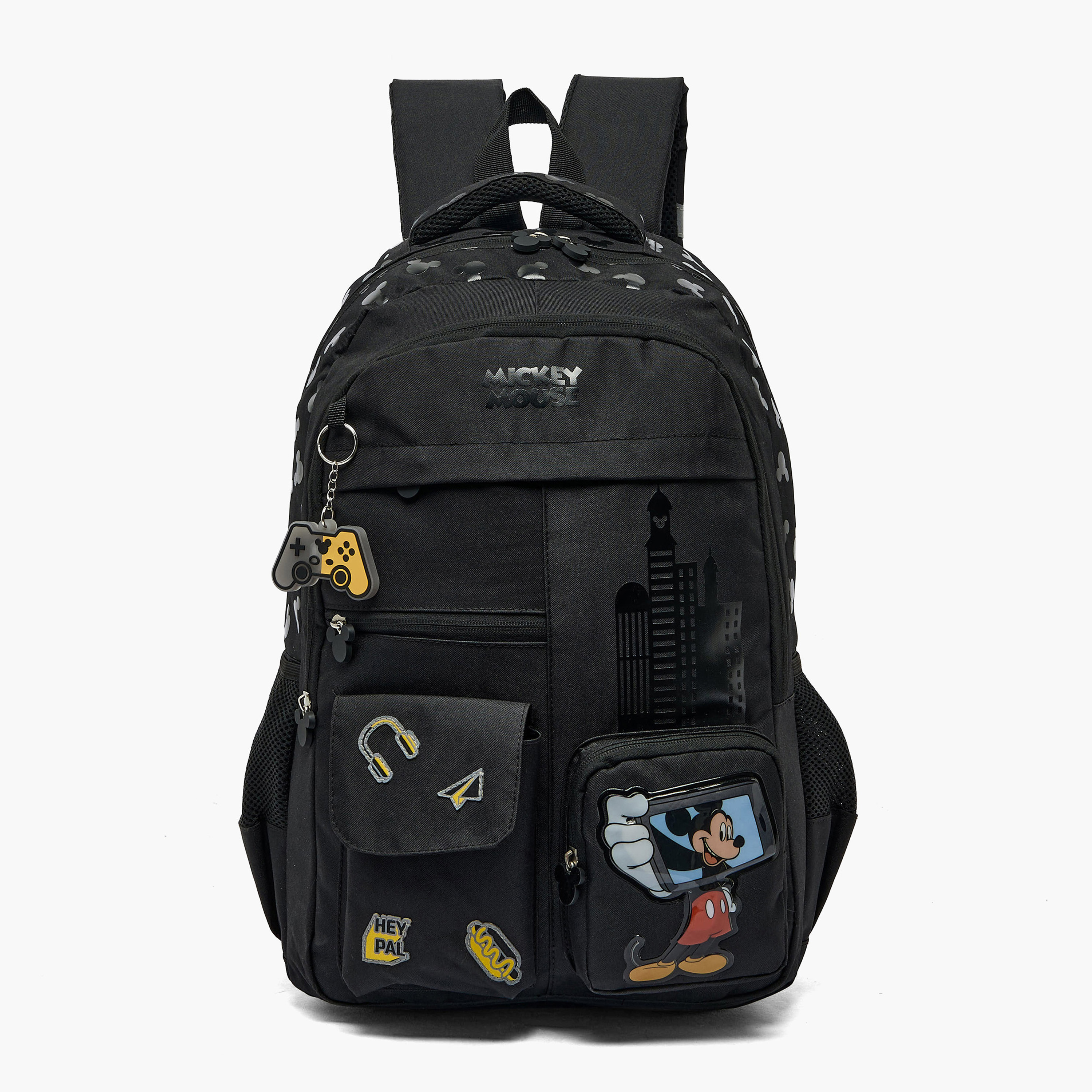 Disney Mickey Mouse Print Backpack for Boys 5-8 Years with Laptop Compartment - 16 inches-school-bagsandbackpacks-backpacks-image-1