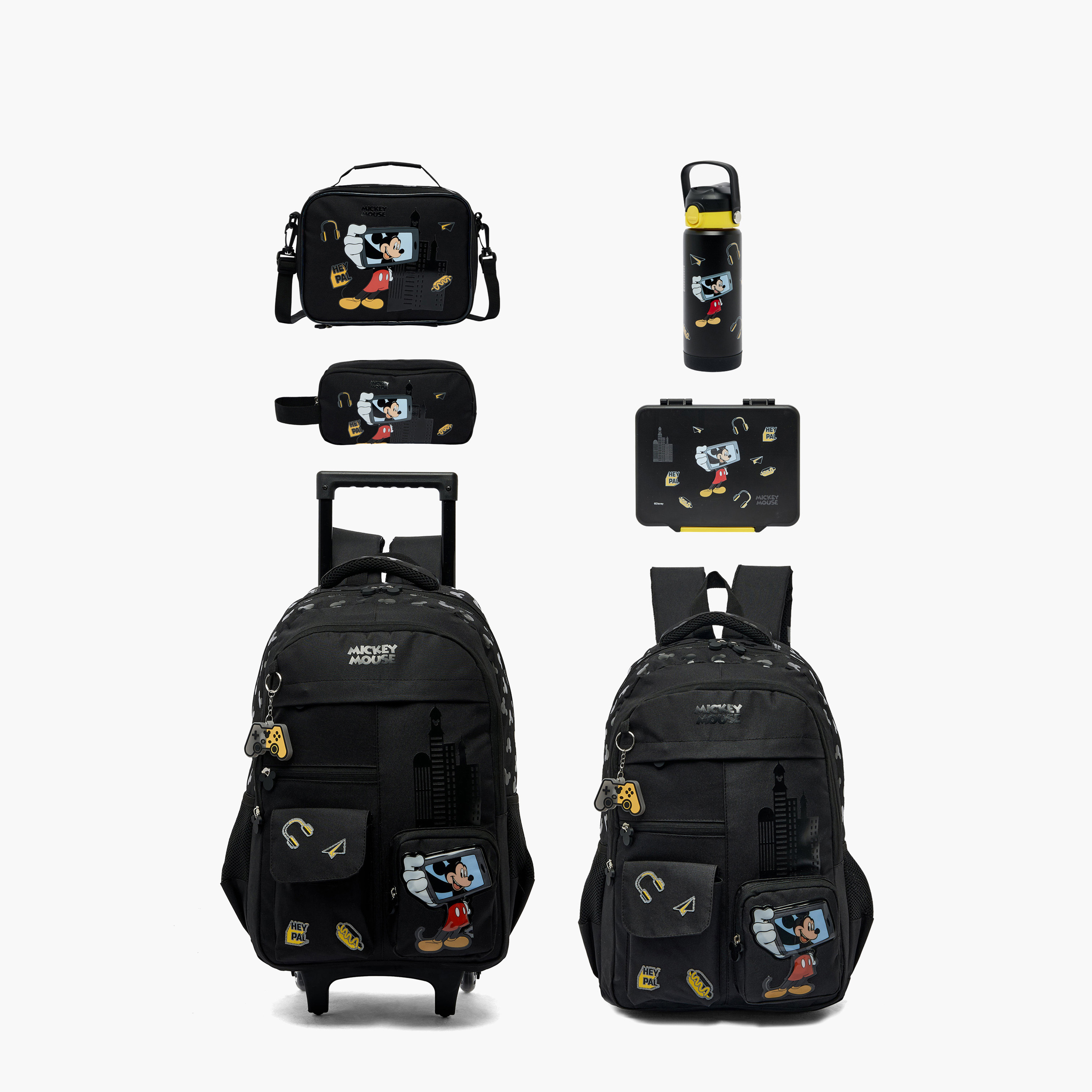 Disney Mickey Mouse Print Backpack for Boys 5-8 Years with Laptop Compartment - 16 inches-school-bagsandbackpacks-backpacks-image-11