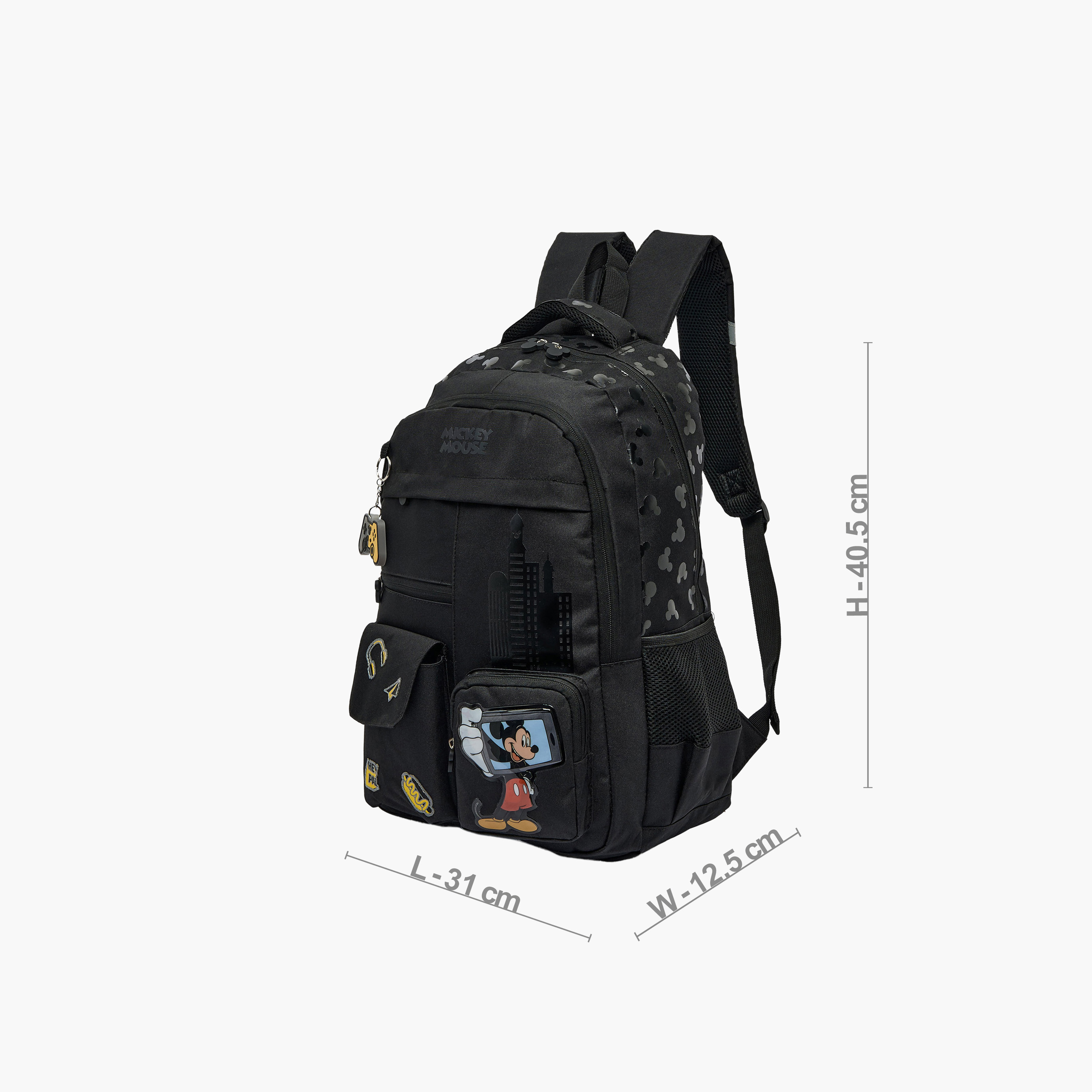 Disney Mickey Mouse Print Backpack for Boys 5-8 Years with Laptop Compartment - 16 inches-school-bagsandbackpacks-backpacks-image-8