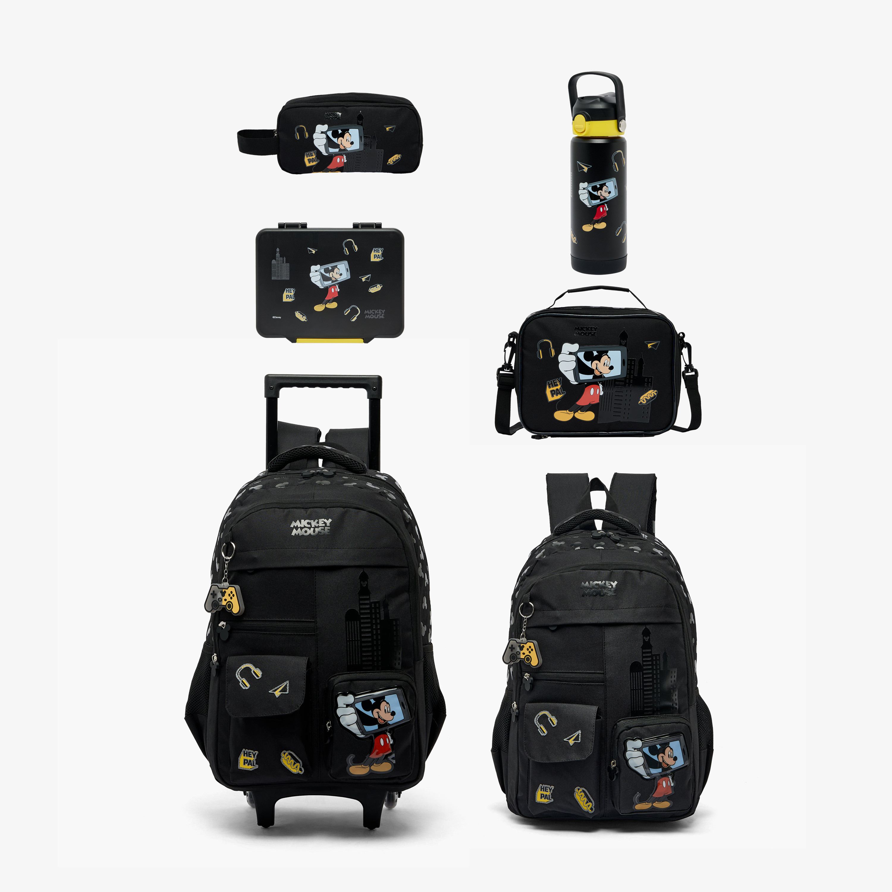 شنطة ترولي بطبعات ميكي ماوس للأولاد 5-8 سنوات بعجلات متينة من ديزني - 16 بوصة-school-bagsandbackpacks-trolleybags-image-12