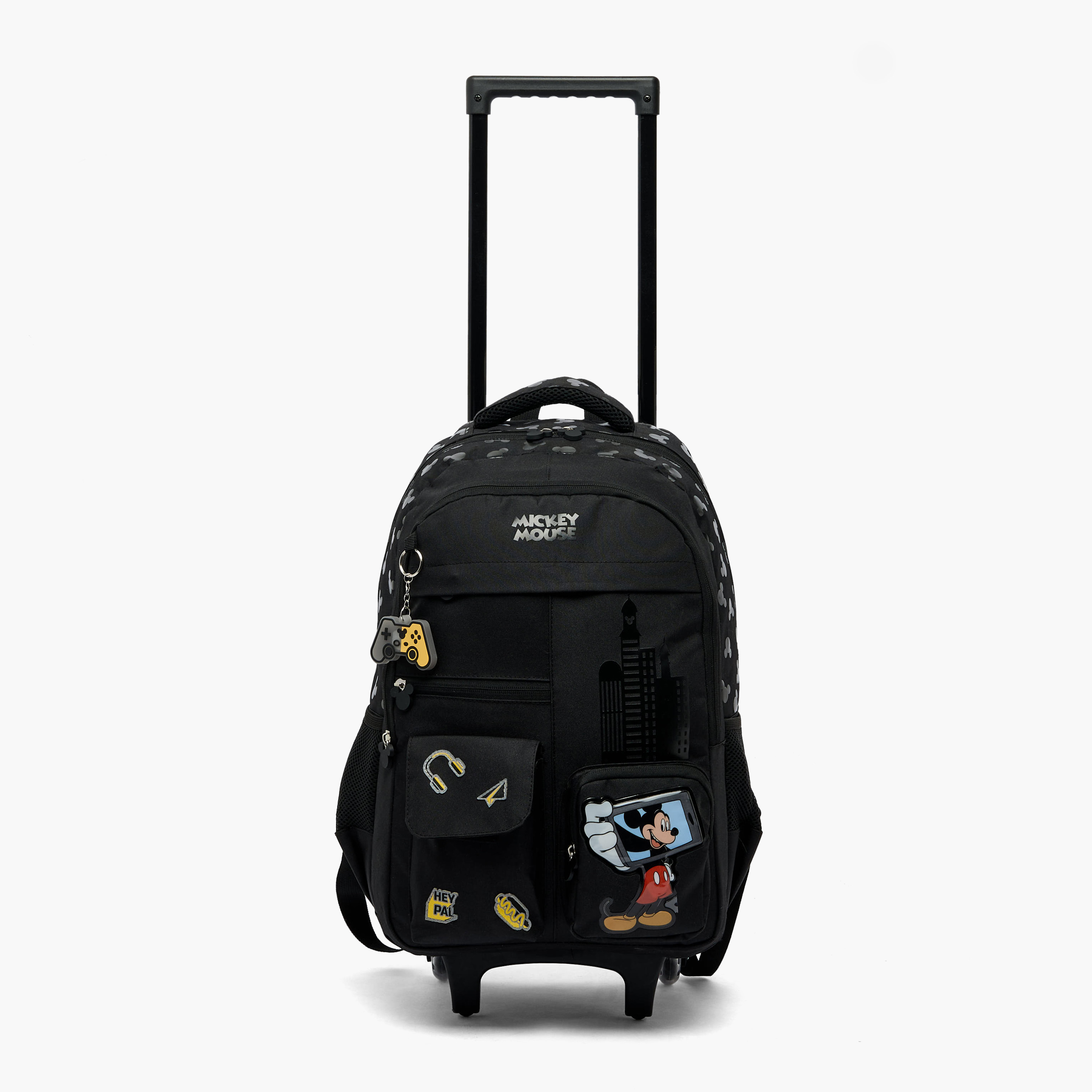 شنطة ترولي بطبعات ميكي ماوس للأولاد 5-8 سنوات بعجلات متينة من ديزني - 16 بوصة-school-bagsandbackpacks-trolleybags-image-2