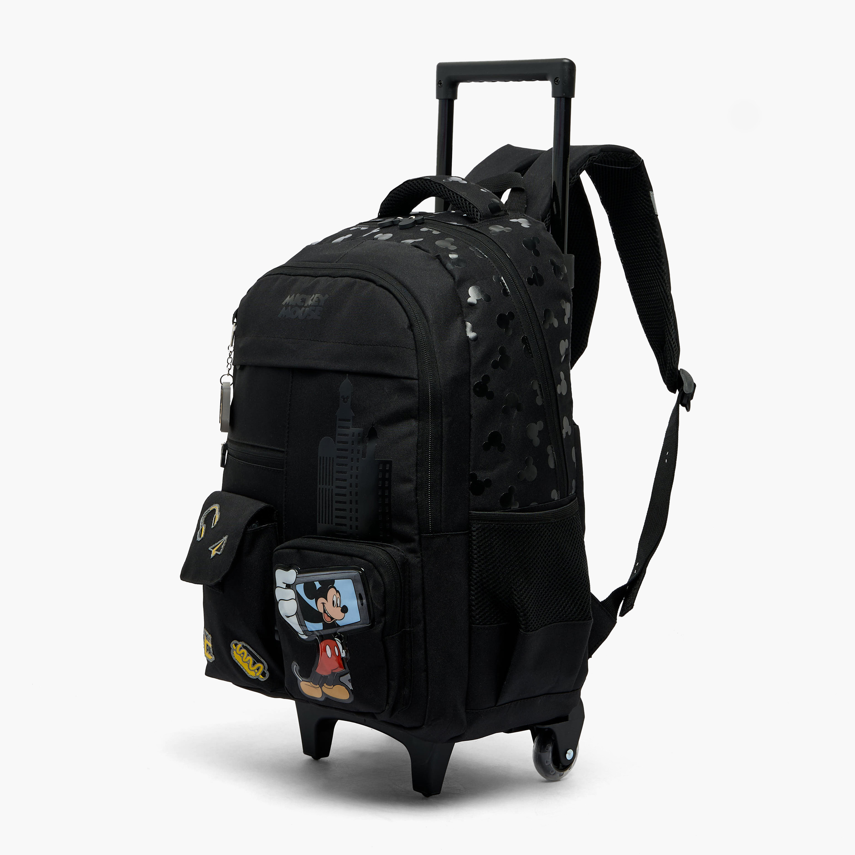 شنطة ترولي بطبعات ميكي ماوس للأولاد 5-8 سنوات بعجلات متينة من ديزني - 16 بوصة-school-bagsandbackpacks-trolleybags-image-7