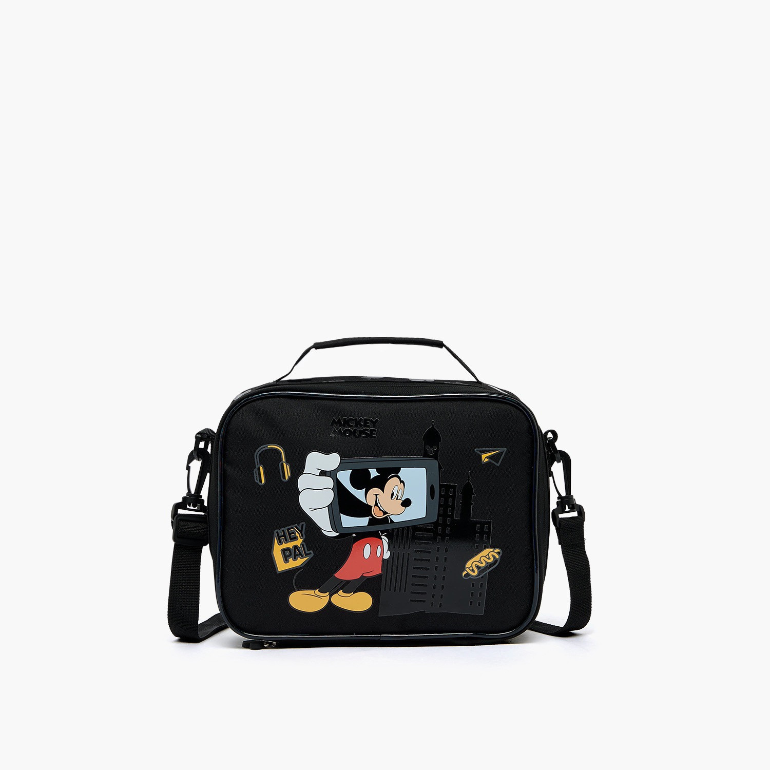 Disney Mickey Mouse Print Lunch Bag for Boys 5-8 Years with Zip Closure-school-lunchessentials-lunchbags-image-1