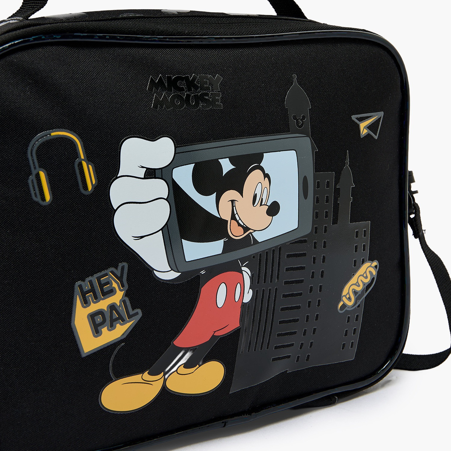 Disney Mickey Mouse Print Lunch Bag for Boys 5-8 Years with Zip Closure-school-lunchessentials-lunchbags-image-4