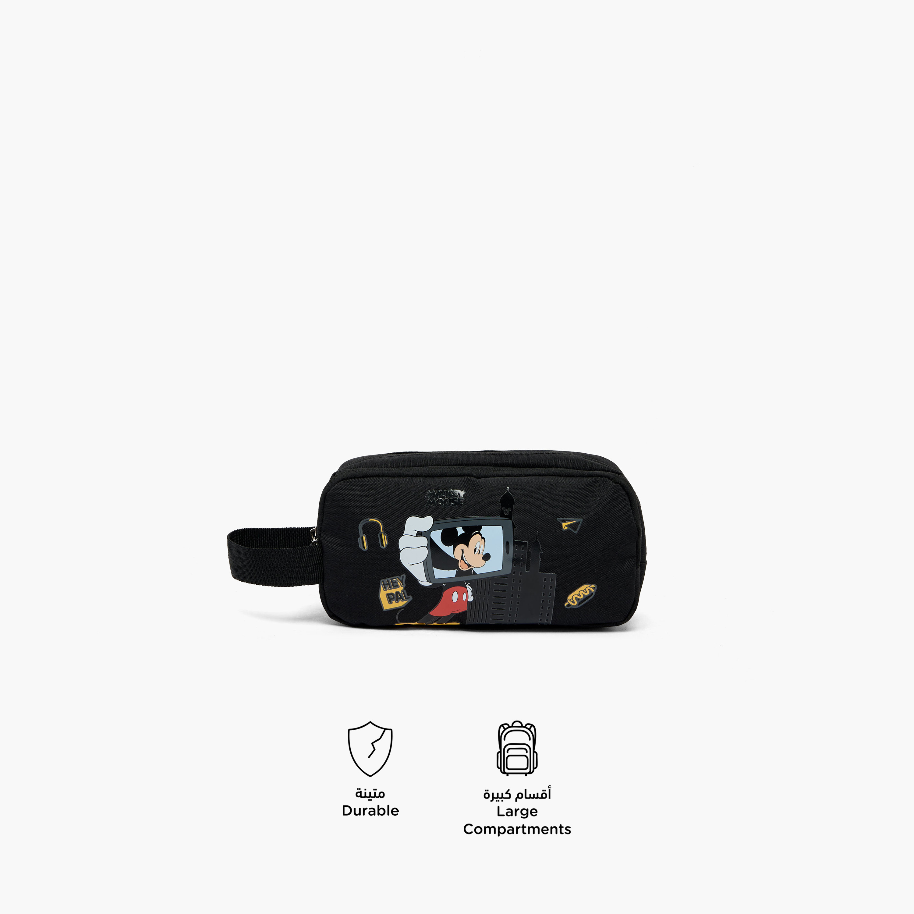 Disney Mickey Mouse Pencil Pouch with 2 Compartments-school-stationery-pencilcases-image-2