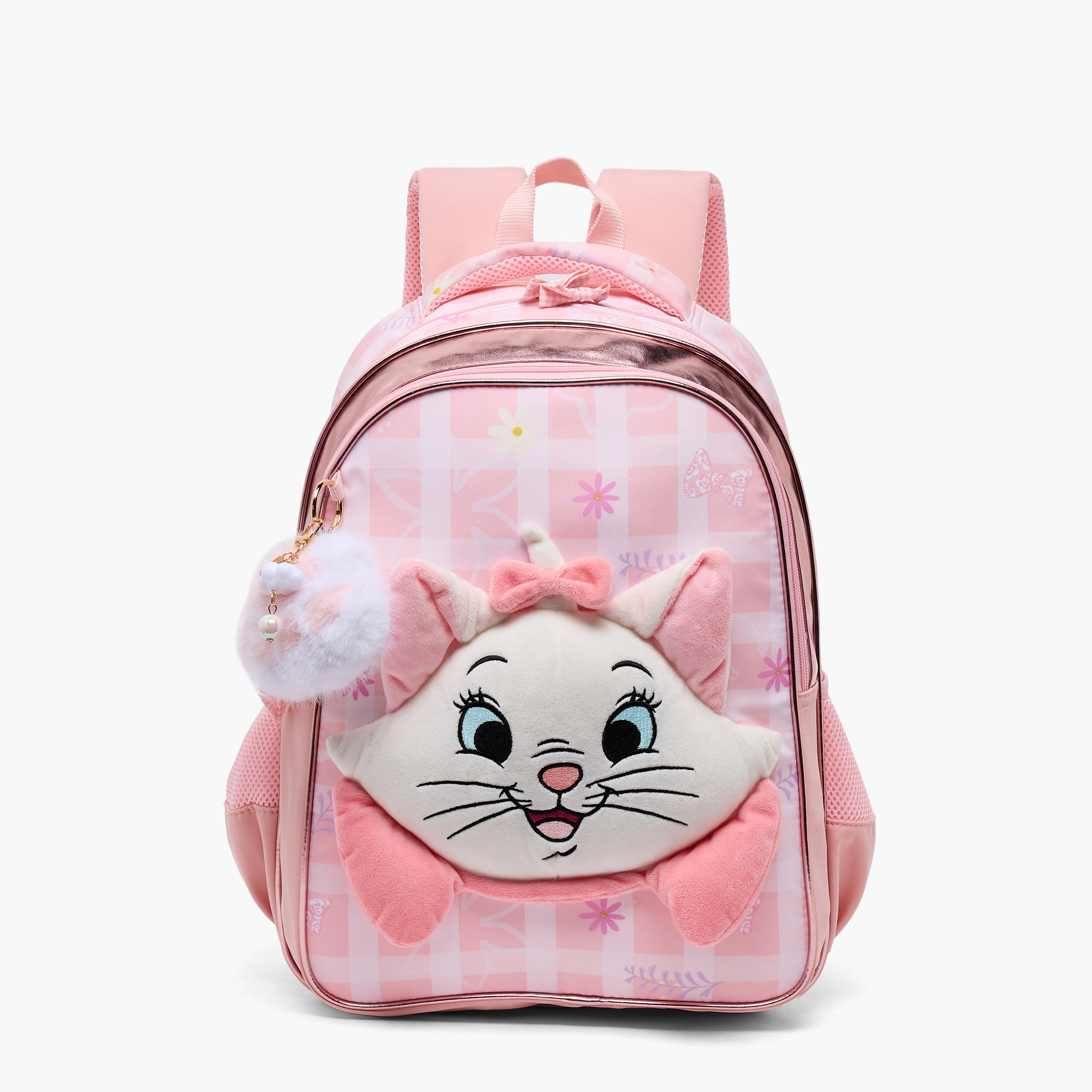شنطة ظهر بطبعات ماري للبنات 5-8 سنوات مع أحزمة مبطنة من ديزني - 17 بوصة-school-bagsandbackpacks-backpacks-image-1