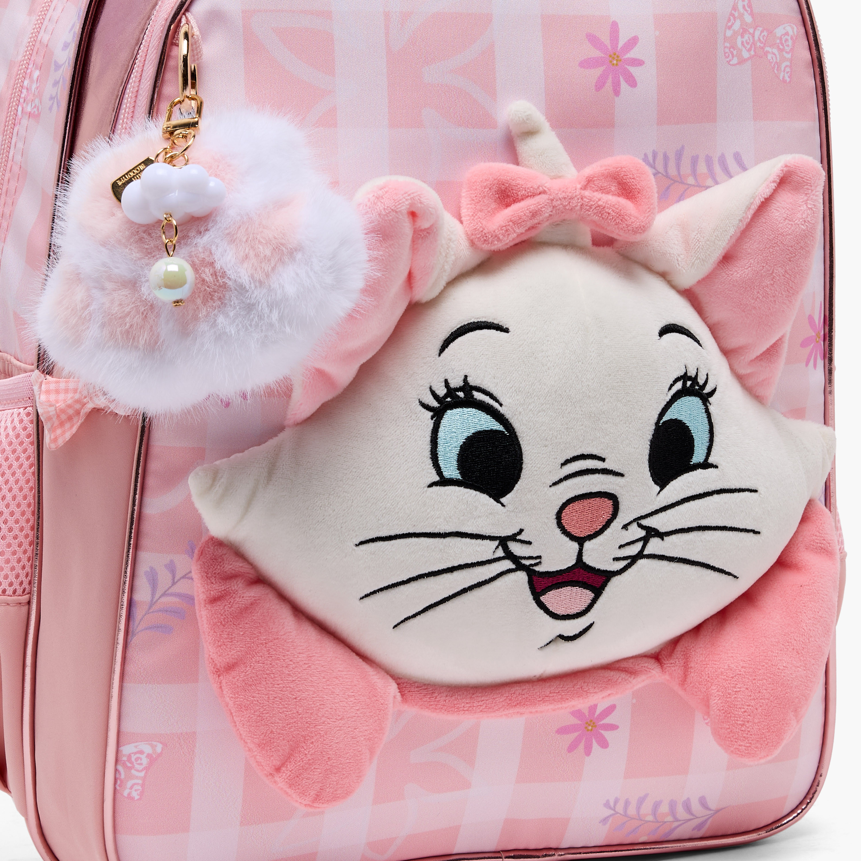 شنطة ظهر بطبعات ماري للبنات 5-8 سنوات مع أحزمة مبطنة من ديزني - 17 بوصة-school-bagsandbackpacks-backpacks-image-5