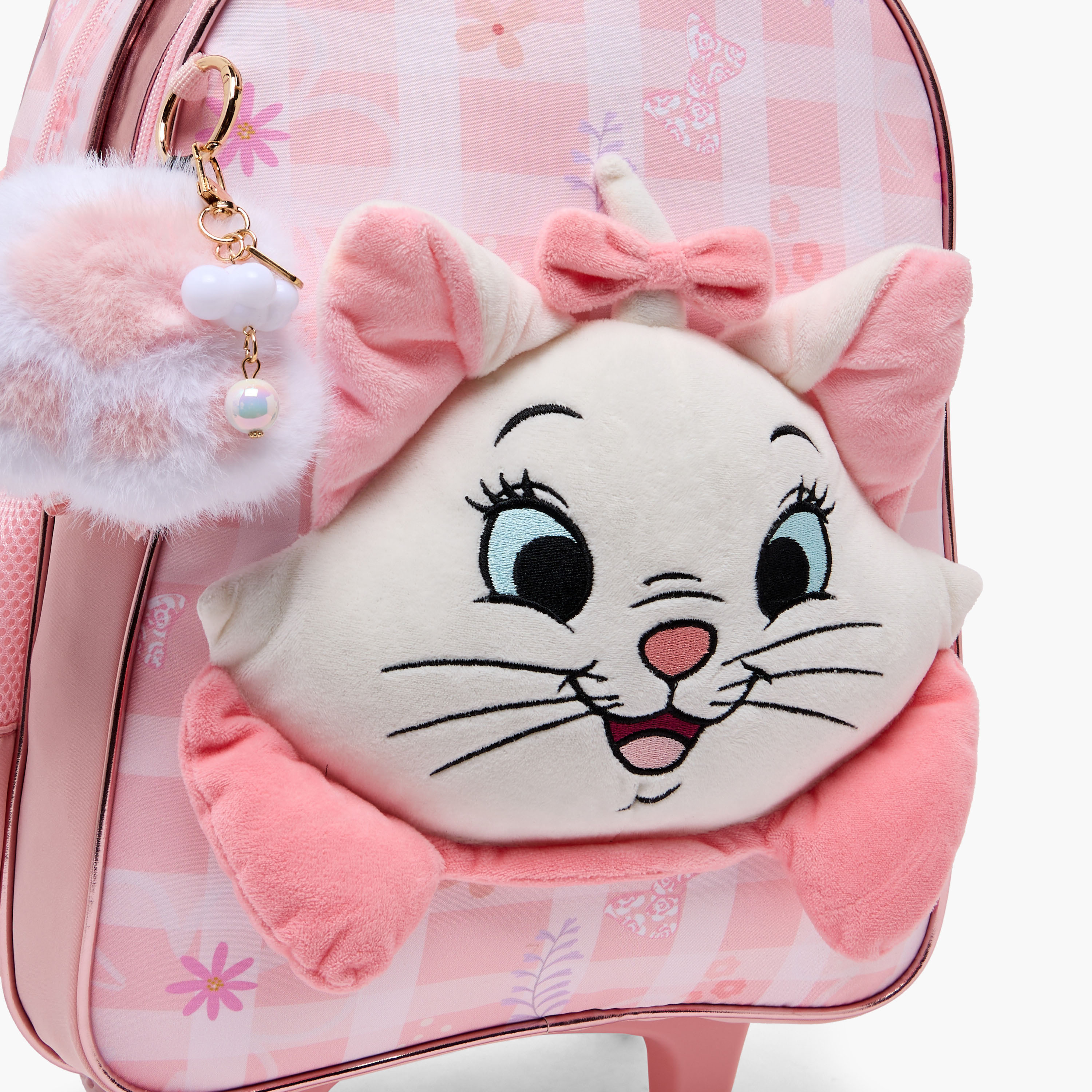 شنطة ترولي بطبعة ماري مع عجلات متينة للبنات بعمر 5 إلى 8 سنوات من ديزني - 16 بوصة-school-bagsandbackpacks-trolleybags-image-4
