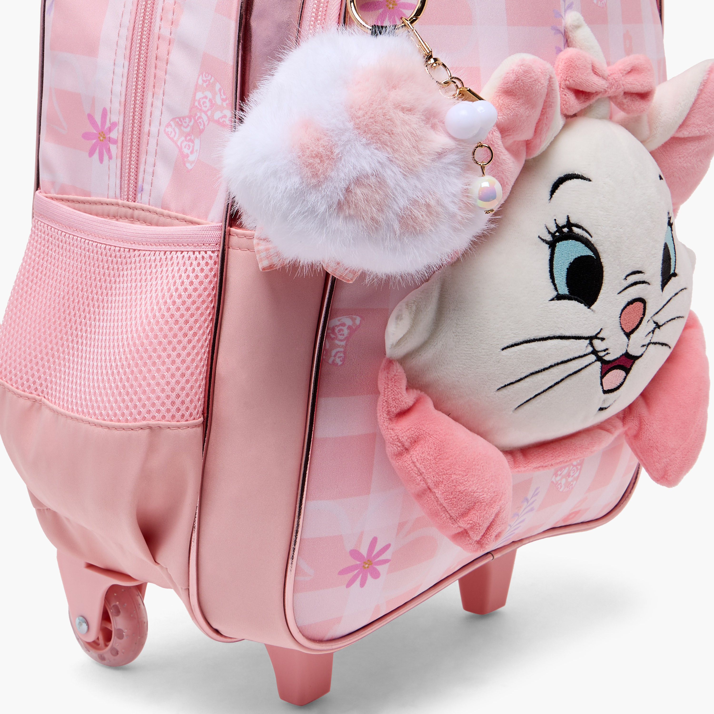 شنطة ترولي بطبعة ماري مع عجلات متينة للبنات بعمر 5 إلى 8 سنوات من ديزني - 16 بوصة-school-bagsandbackpacks-trolleybags-image-5