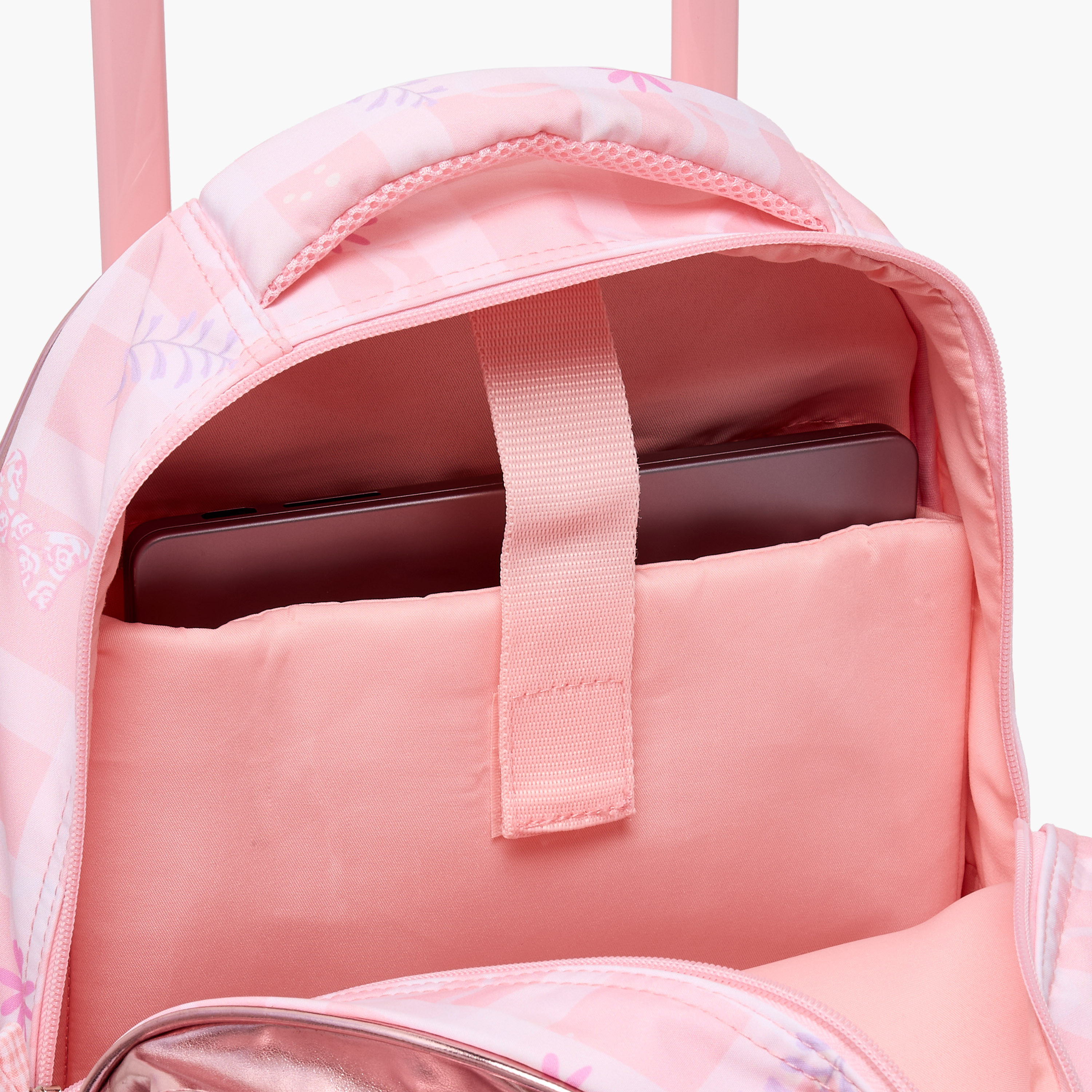 شنطة ترولي بطبعة ماري مع عجلات متينة للبنات بعمر 5 إلى 8 سنوات من ديزني - 16 بوصة-school-bagsandbackpacks-trolleybags-image-7