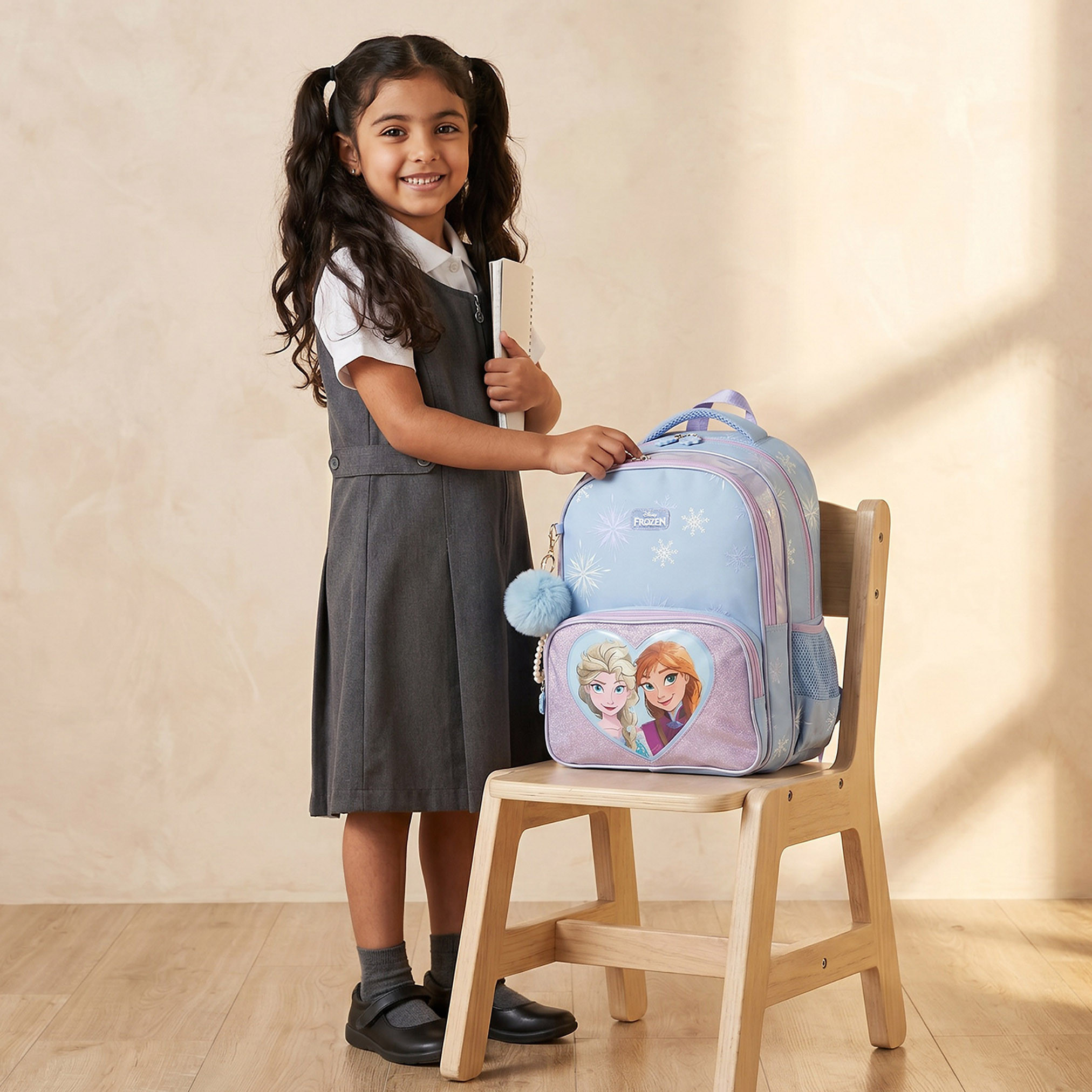 Disney Frozen Print Backpack for Girls 5-8 Years with Laptop Compartment - 16 inches-school-bagsandbackpacks-backpacks-image-3